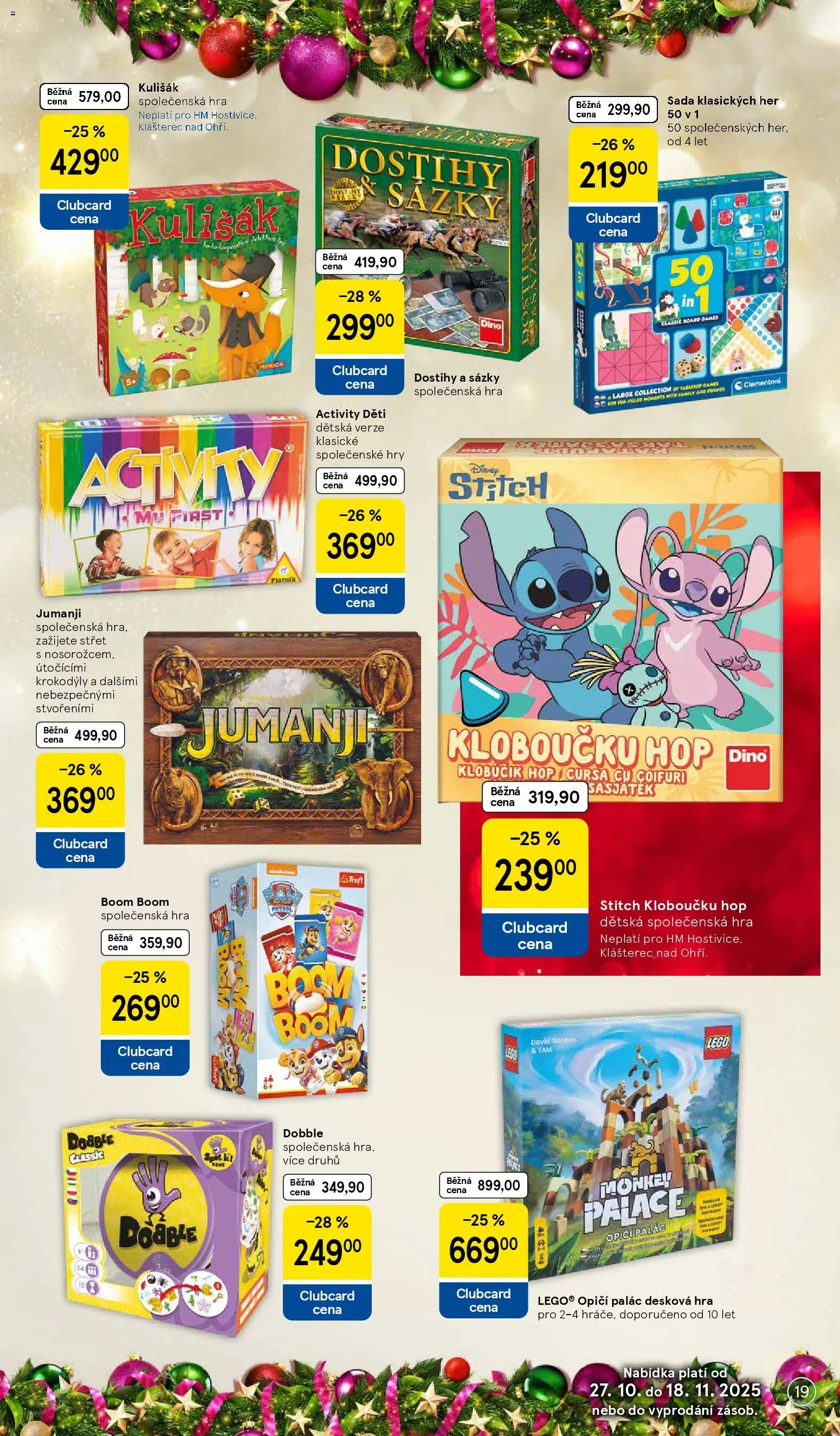 Tesco katalog od 27.10.2025 | Strana: 19 | Produkty: LEGO, Hra, Stitch