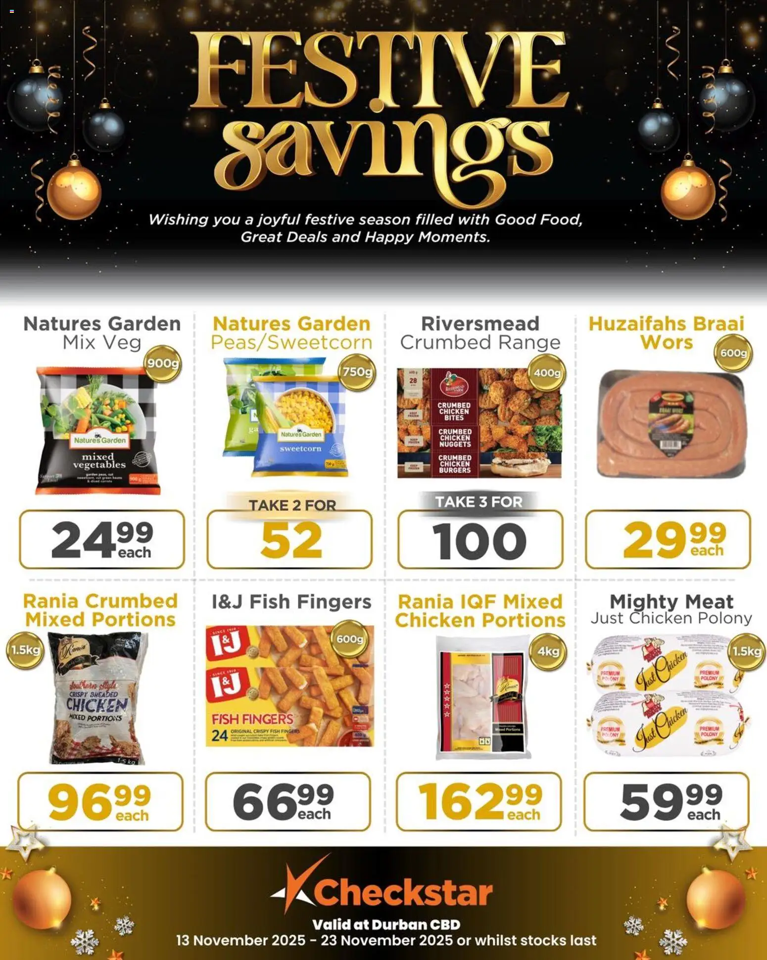 New Check Star catalogue – valid from 13.11.2025 | Page: 8 | Products: Polony, Chicken, Fish, Vegetables