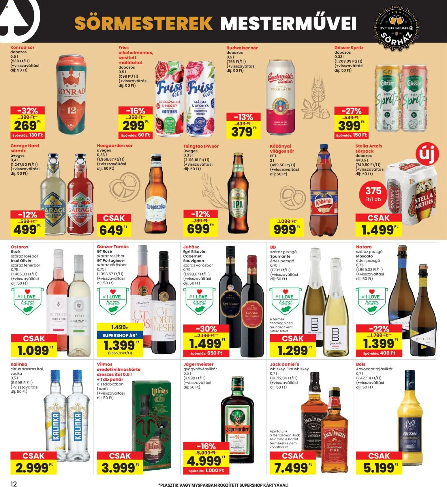 Interspar akciós ujság - amely érvényes a következő dátumtól: 20.11.2025 | Oldal: 12 | Termékek: Áfonya, Meggy, Pezsgő, Stella artois