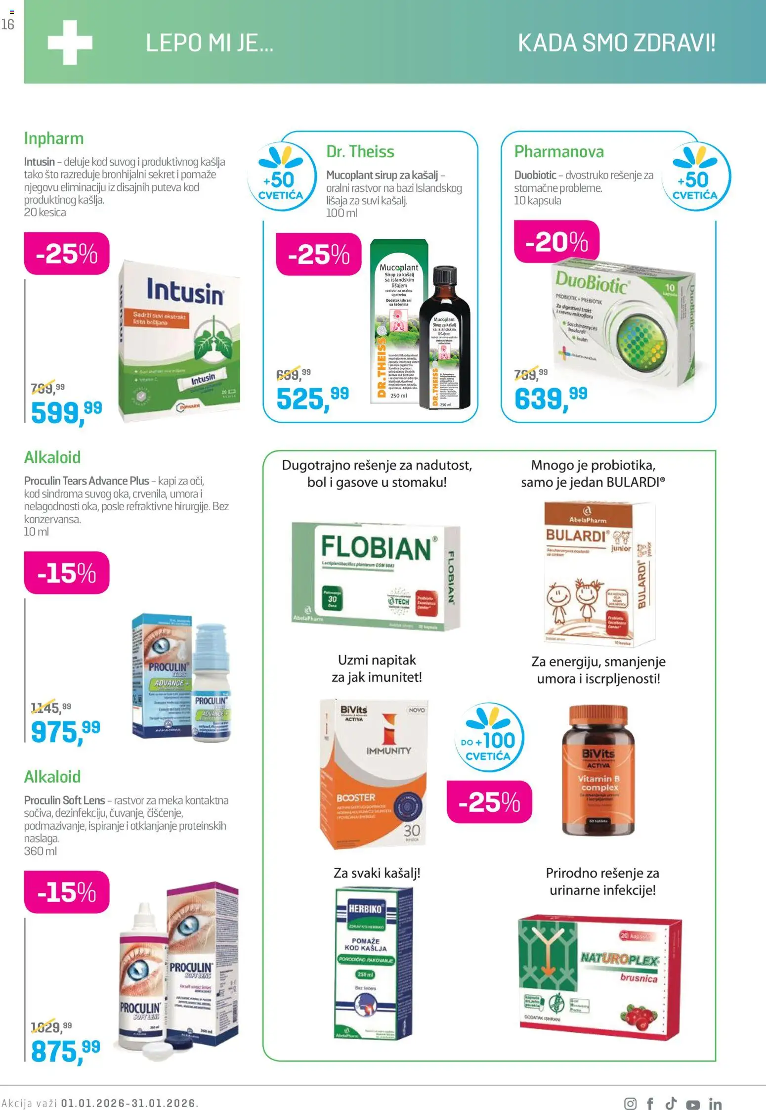 Lilly drogerie katalog - važi od 01.01.2026 | Strana: 16 | Proizvode: Sto, Sirup