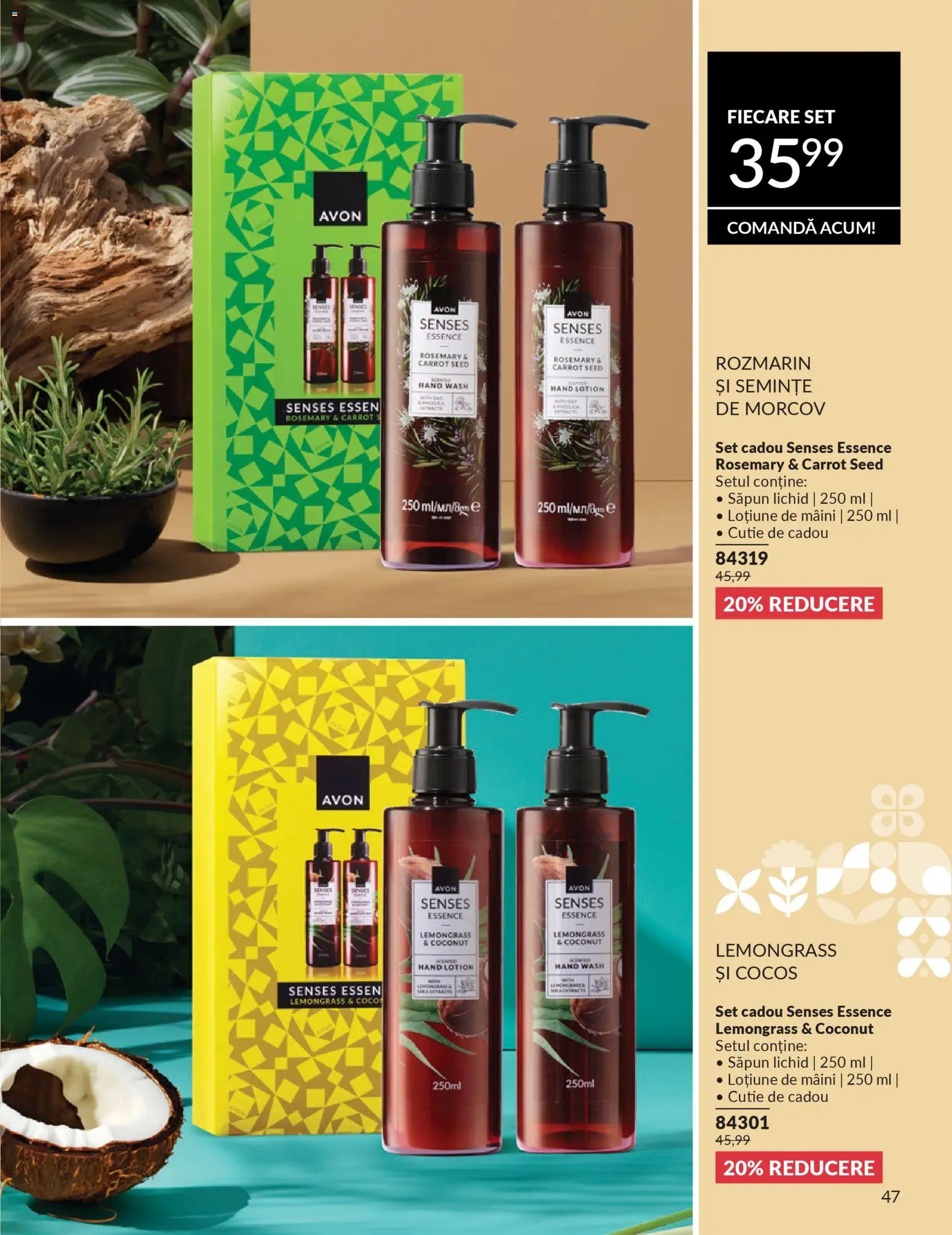 Noul catalog Avon – valabil de la 01.02.2026 | Pagină: 47 | Produse: Matériel de Street Workout, Semințe, Săpun, Săpun lichid