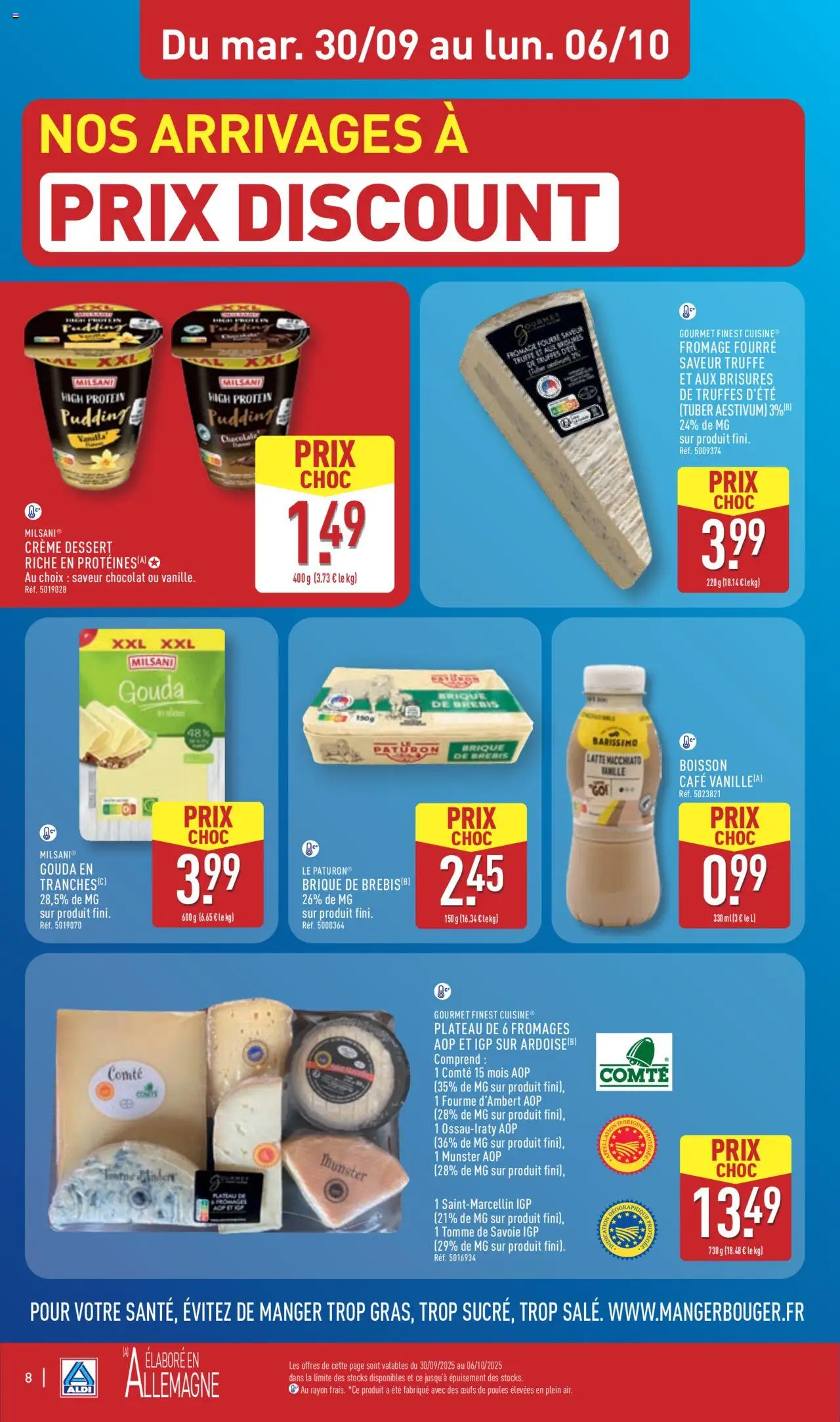 {H1} | Page: 10 | Produits: Plateau, Fromage, Café, Gouda