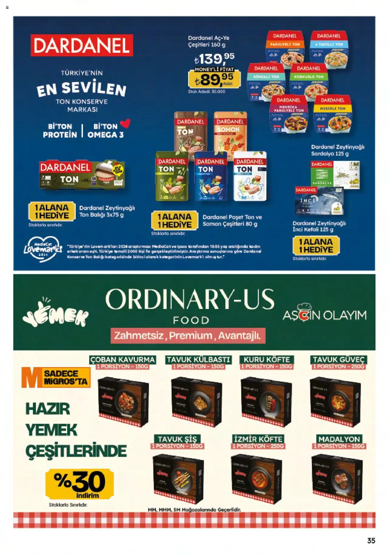 Migros Katalog - 5M Migroskop Dijital - 25.09.2025 tarihinden itibaren geçerlidir | Sayfa: 35 | Ürünler: Hazır yemek, Somon, Ton balığı