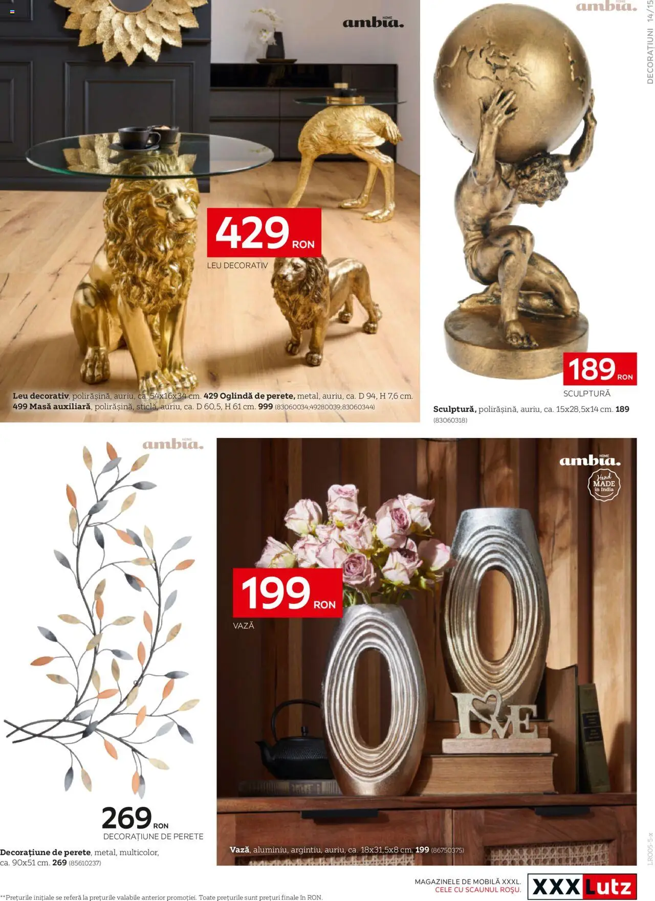 Noul catalog XXXLutz – valabil de la 05.05.2025 | Pagină: 15 | Produse: Masă, Oglindă, Vază