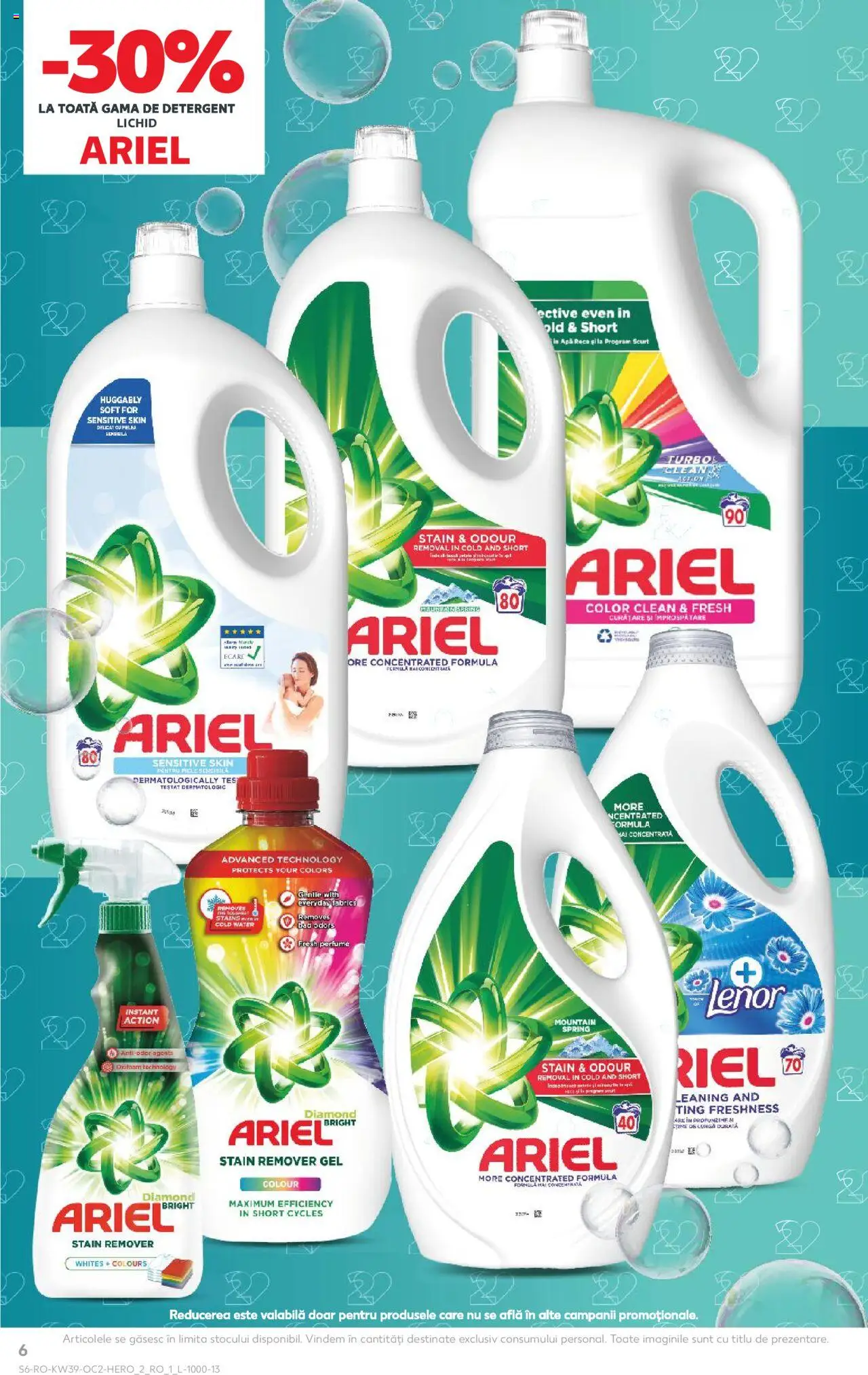 Kaufland RO akciós ujság - amely érvényes a következő dátumtól: 24.09.2025 | Oldal: 6 | Termékek: Ariel