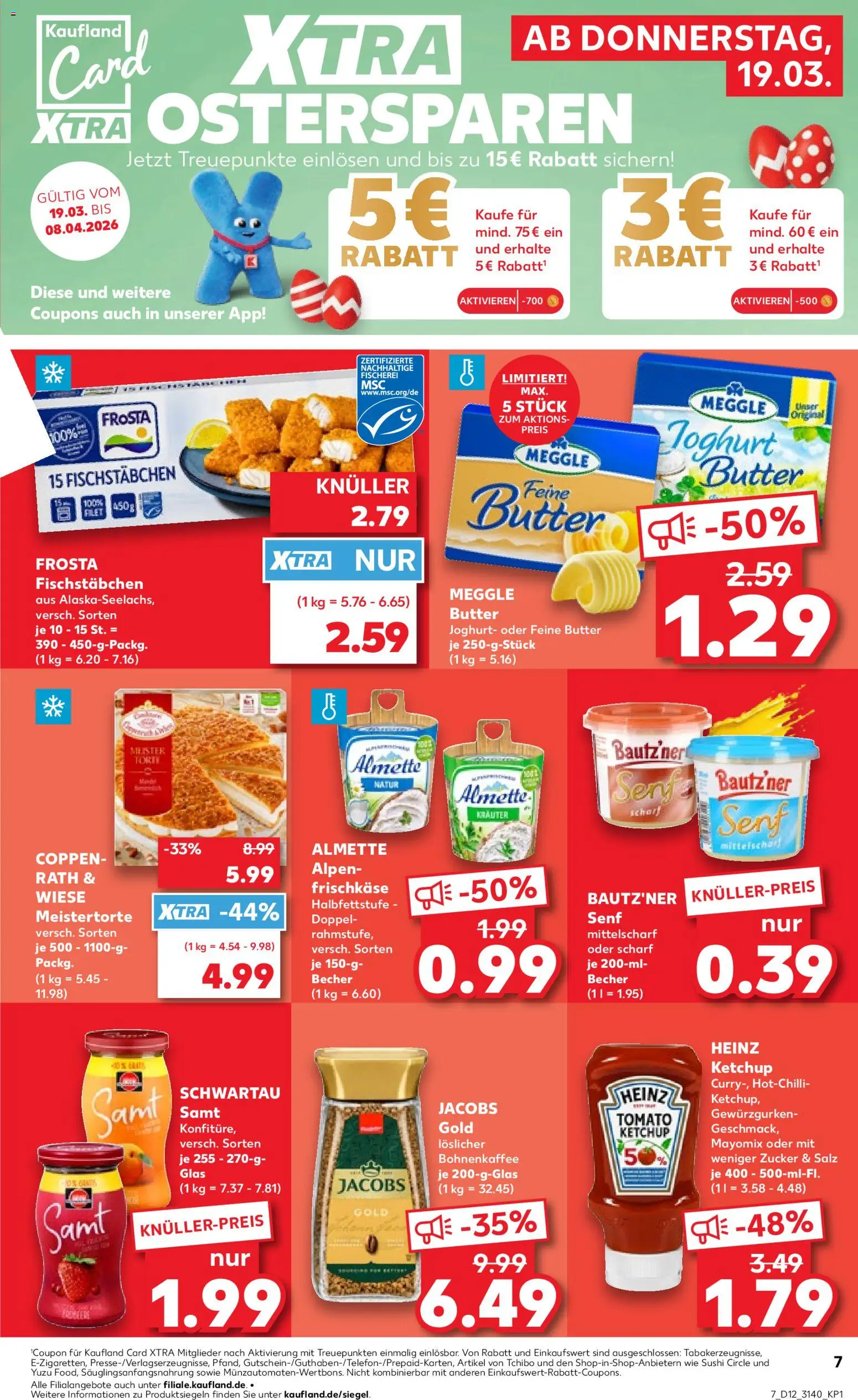 Kaufland Prospekt Leipzig	 – gültig ab 19.03.2026 | Seite: 7 | Produkte: Schwartau samt, Fischstabchen, Salz, Frischkase