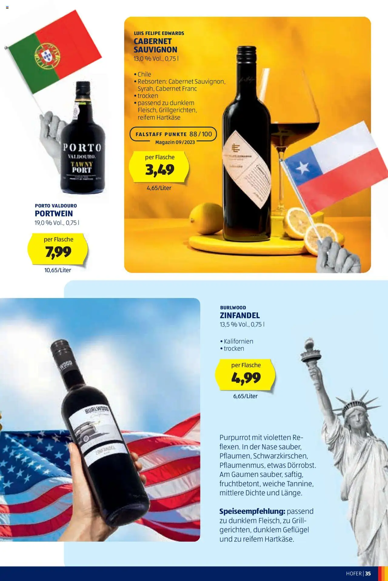 Hofer Wein-Magazin gültig ab 16.10.2024 | Seite: 35 | Produkte: Grill