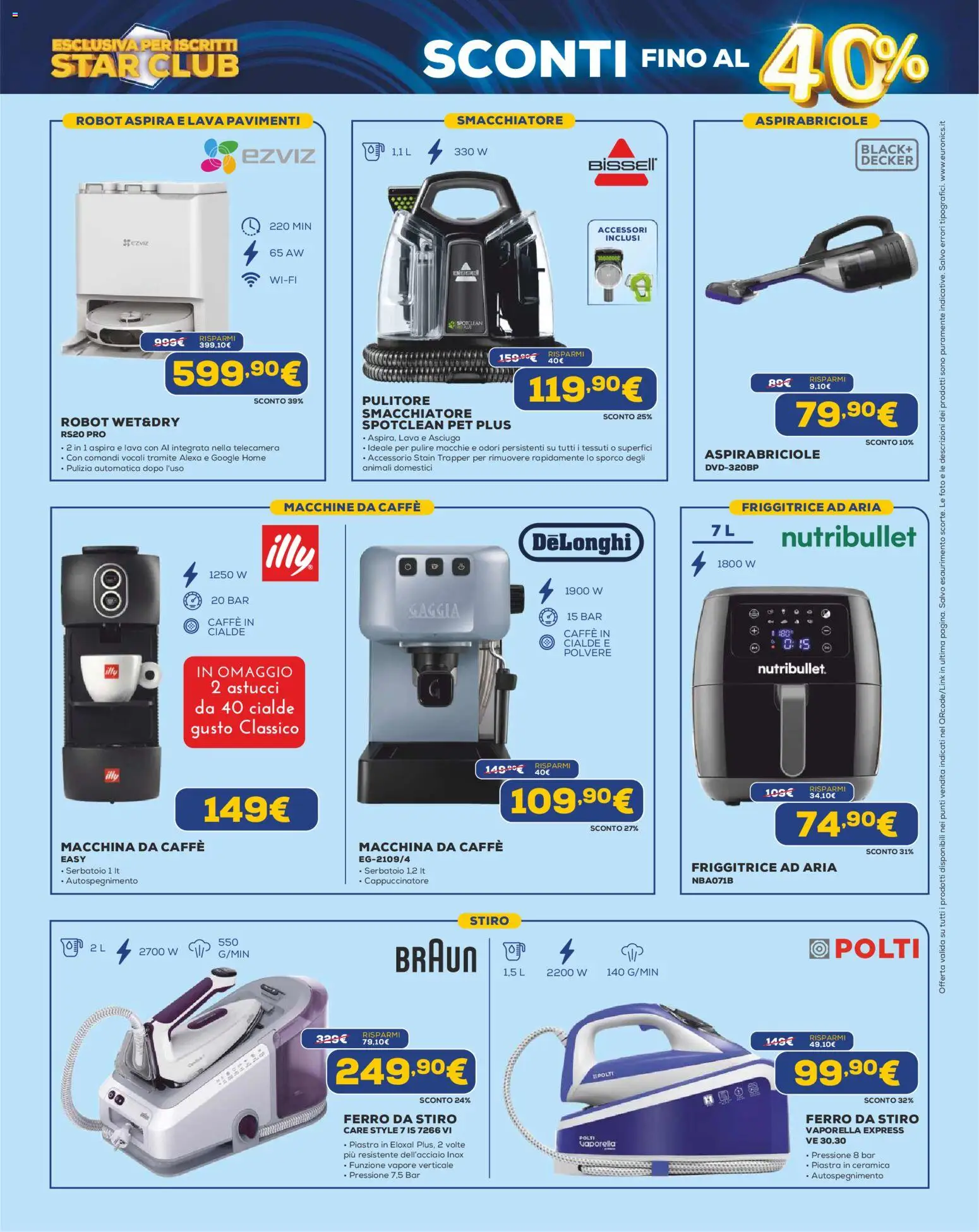 Volantino Euronics del 23.04.2026 | Pagina: 13 | Prodotti: Friggitrice ad aria, Caffè, Robot, Friggitrice