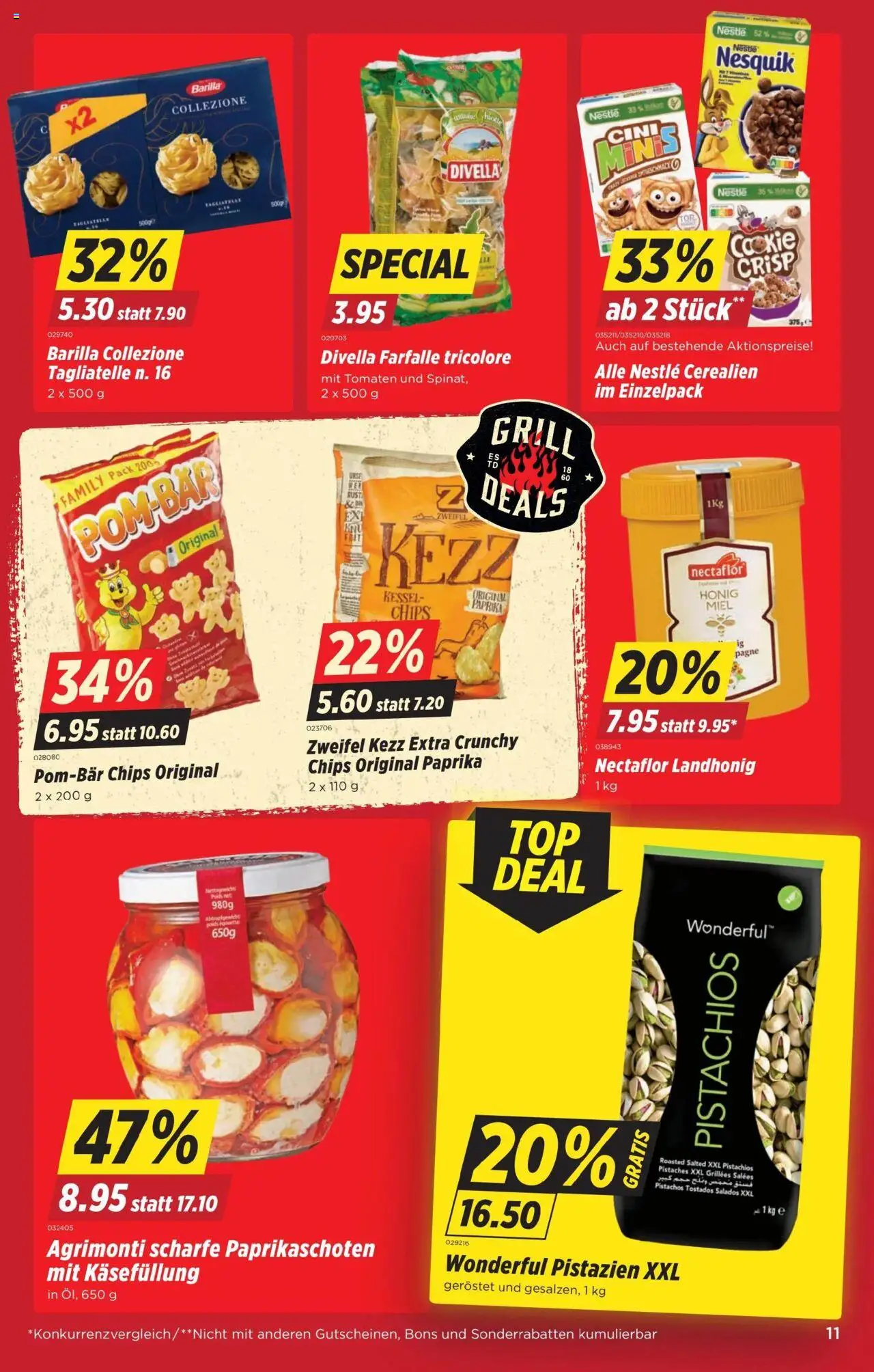 Denner Aktionen ab 05.08.2025 | Seite: 11 | Produkte: Tomaten, Pasta, Grill, Kessel