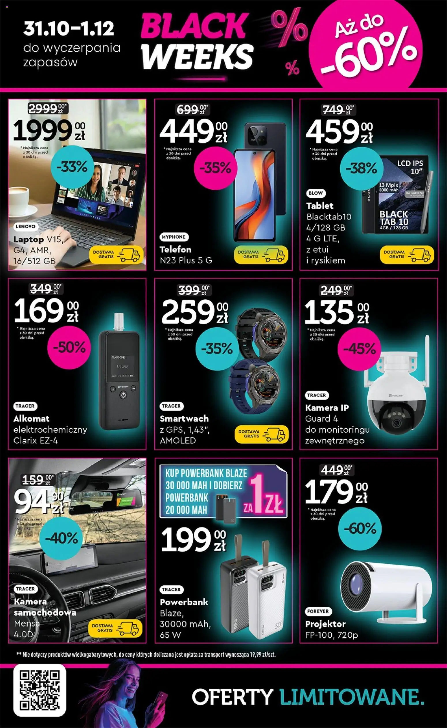 Biedronka Black Friday od 31.10.2025 | Strona: 4 | Produkty: Telefon, Laptop, Smartwatch, Kamera samochodowa