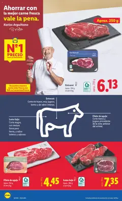 Vista previa Filete de aguja, Corte tierno y jugoso procedente de la zona anterior del animal. válido desde el 20.10.2025 | Página: 10