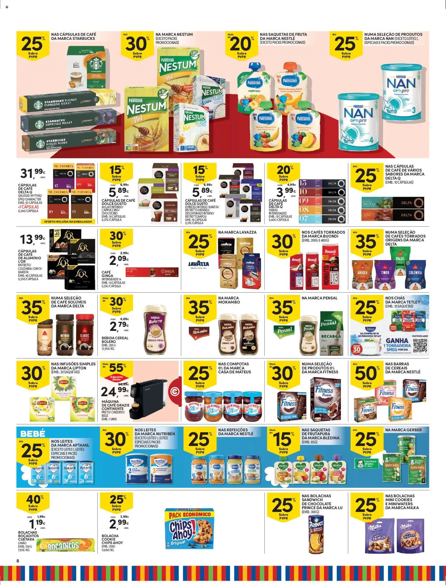 Continente - Madeira │ válido de 17.02.2026 | Página: 8 | Produtos: Barras de cereais, Café solúvel, Café, Cereais