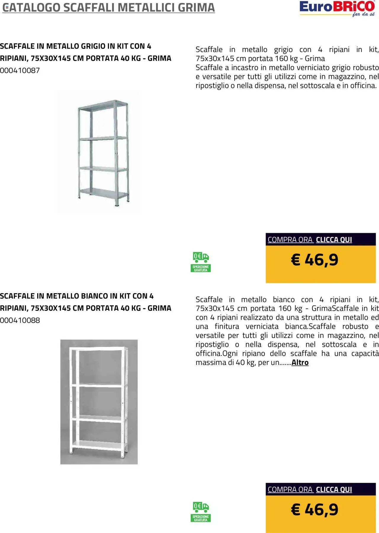 Volantino Eurobrico del 23.07.2025 | Pagina: 22 | Prodotti: Ripiano, Scaffale