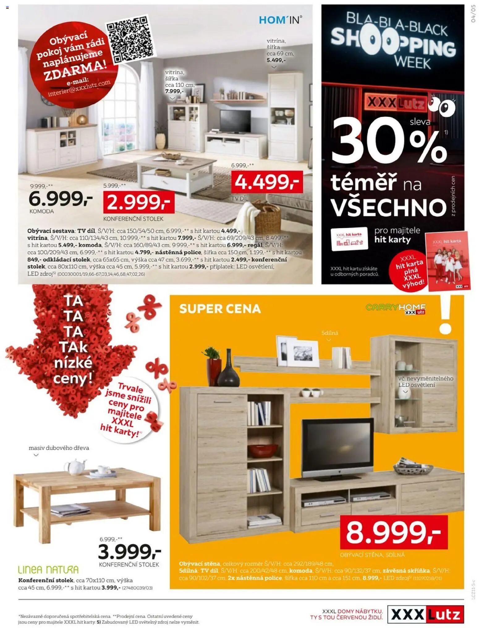 XXXLutz Black Friday od 24.11.2025 | Strana: 5 | Produkty: Komoda, Konferenční stolek, Stolek, LED