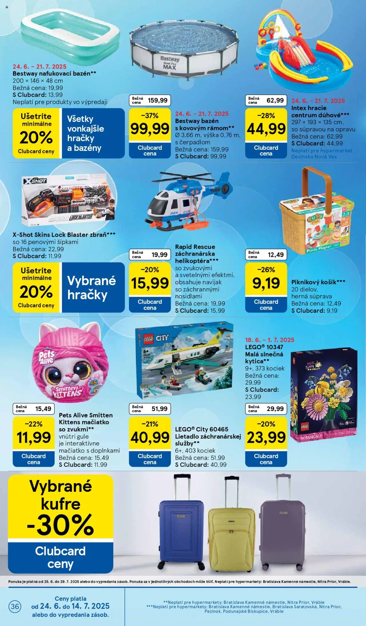 Tesco Hypermarket - leták │ platný od 25.06.2025 | Strana: 36 | Produkty: Bazény, LEGO, Bazén