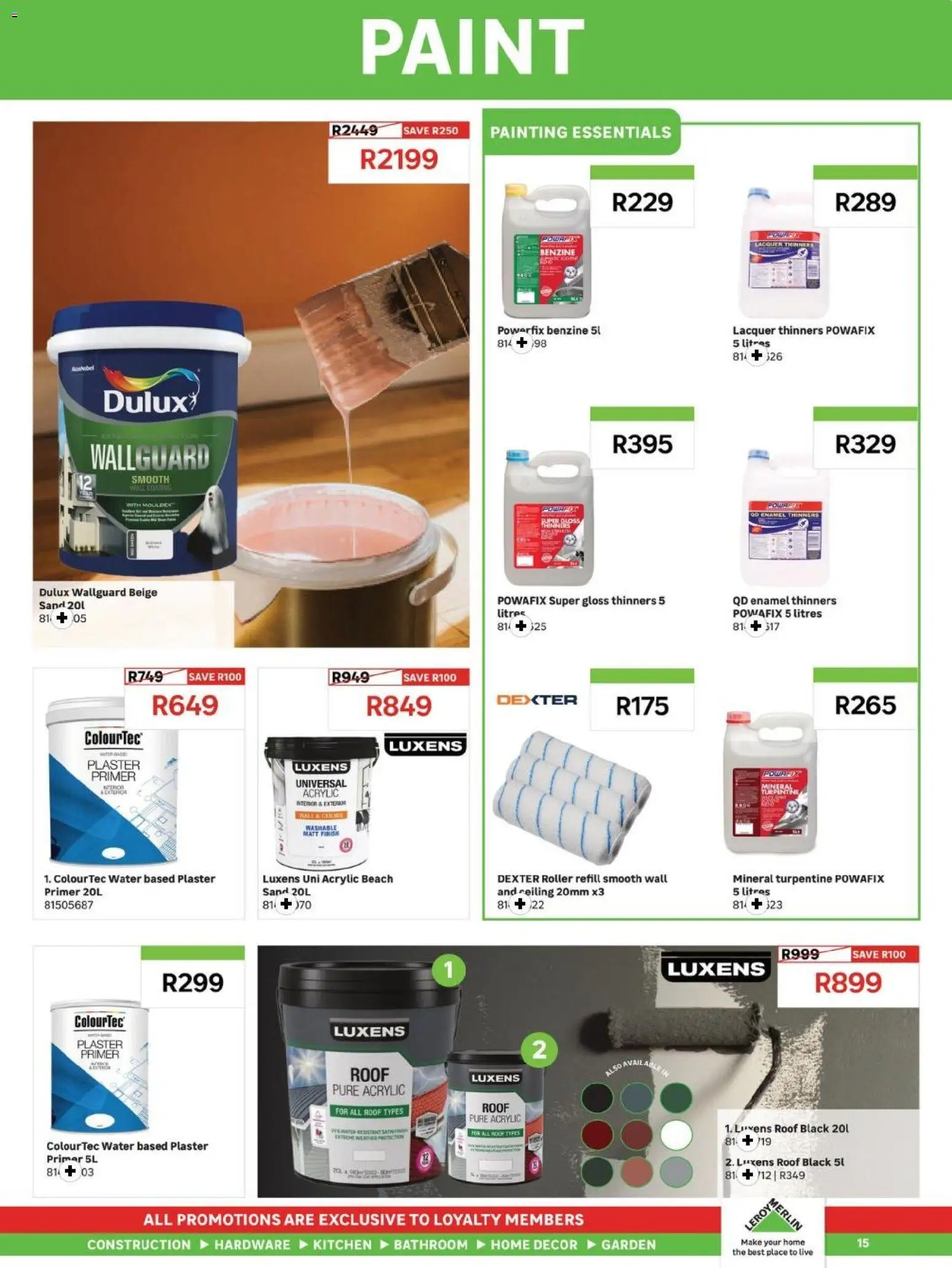 New Leroy Merlin catalogue – valid from 03.04.2026 | Page: 15 | Products: Primer, Paint, Plaster primer, Enamel