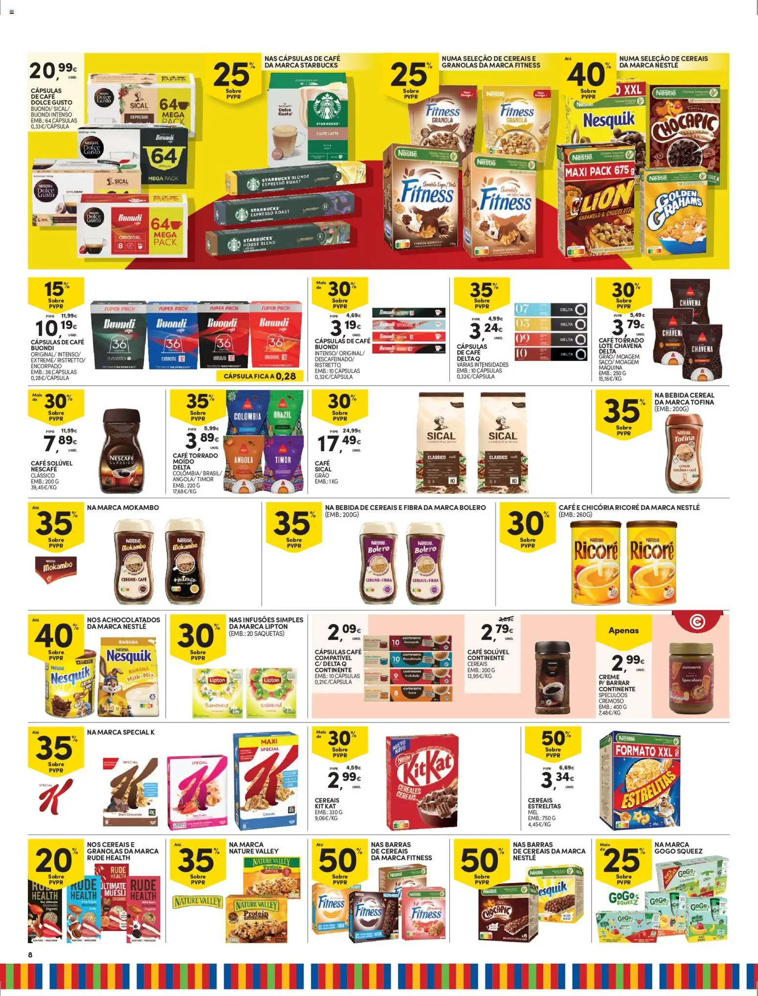 Continente Madeira │ válido de 28.04.2026 | Página: 8 | Produtos: Banana, Cafe buondi, Delta q, Cápsulas café