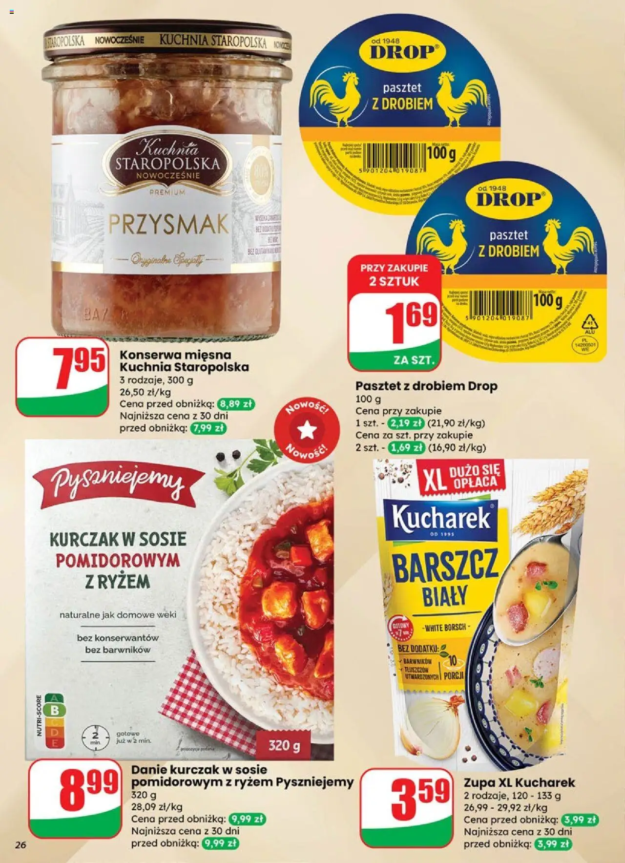 Dino Gazetka od 01.10.2025 | Strona: 26 | Produkty: Barszcz, Kurczak, Zupa