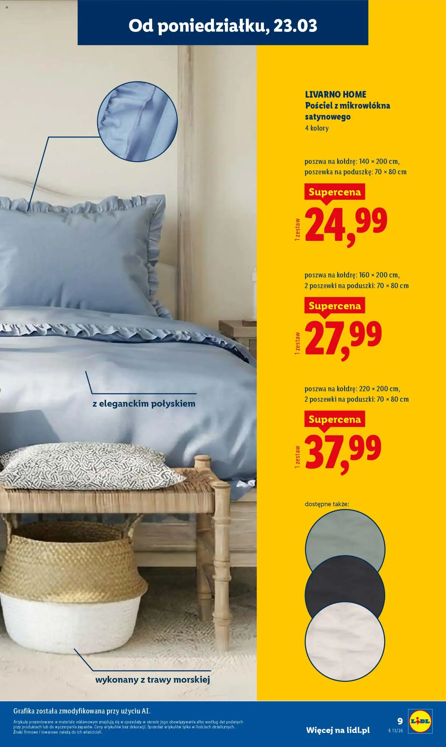 Lidl Katalog od 23.03.2026 | Strona: 9 | Produkty: Pościel, Trawy