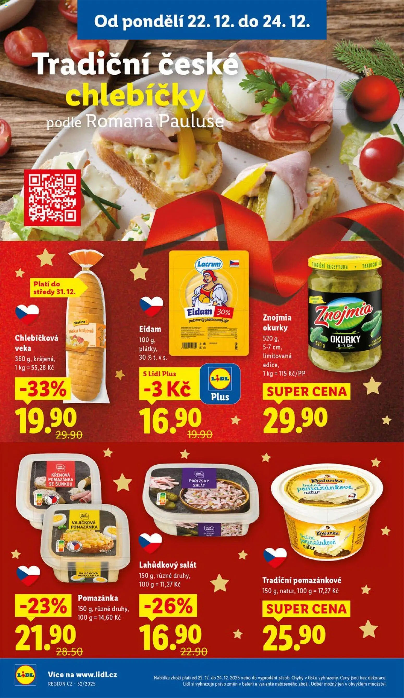 Lidl leták od 22.12.2025 | Strana: 10 | Produkty: Veka, Sýr, Salát, Pomazánka