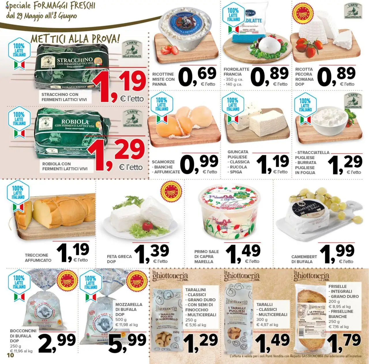 Volantino Todis del 29.05.2025 | Pagina: 10 | Prodotti: Rucola, Ricotta, Robiola, Burrata