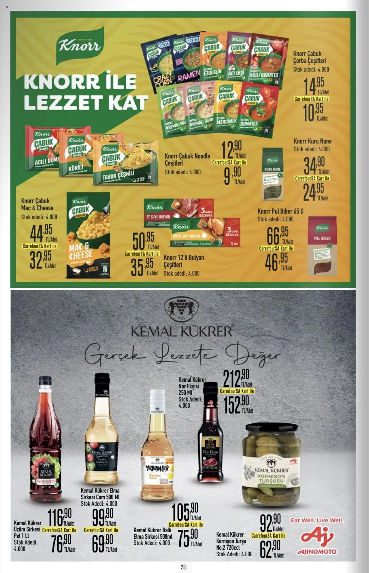 CarrefourSA Katalog - 26.06.2025 tarihinden itibaren geçerlidir | Sayfa: 28 | Ürünler: Tavuk suyu, Elma, Domates, Nane