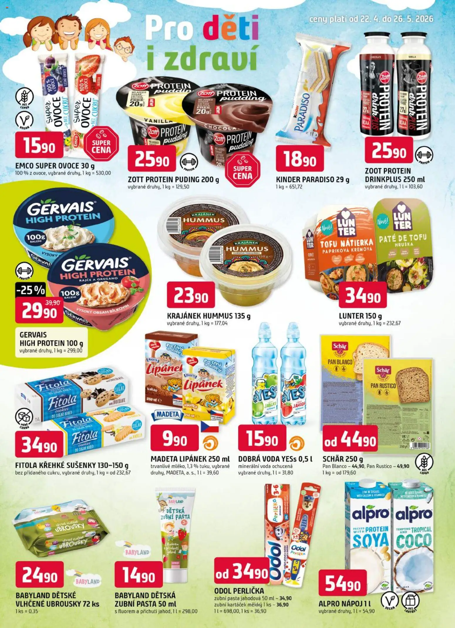 Trefa leták od 29.04.2026 | Strana: 8 | Produkty: Vlhčené ubrousky, Dobrá voda, Ubrousky, Gervais