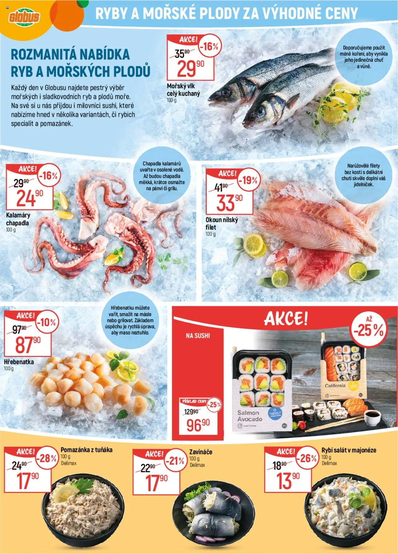 Globus leták od 15.10.2025 | Strana: 11 | Produkty: Globus, Sushi, Pomazánka, Filet