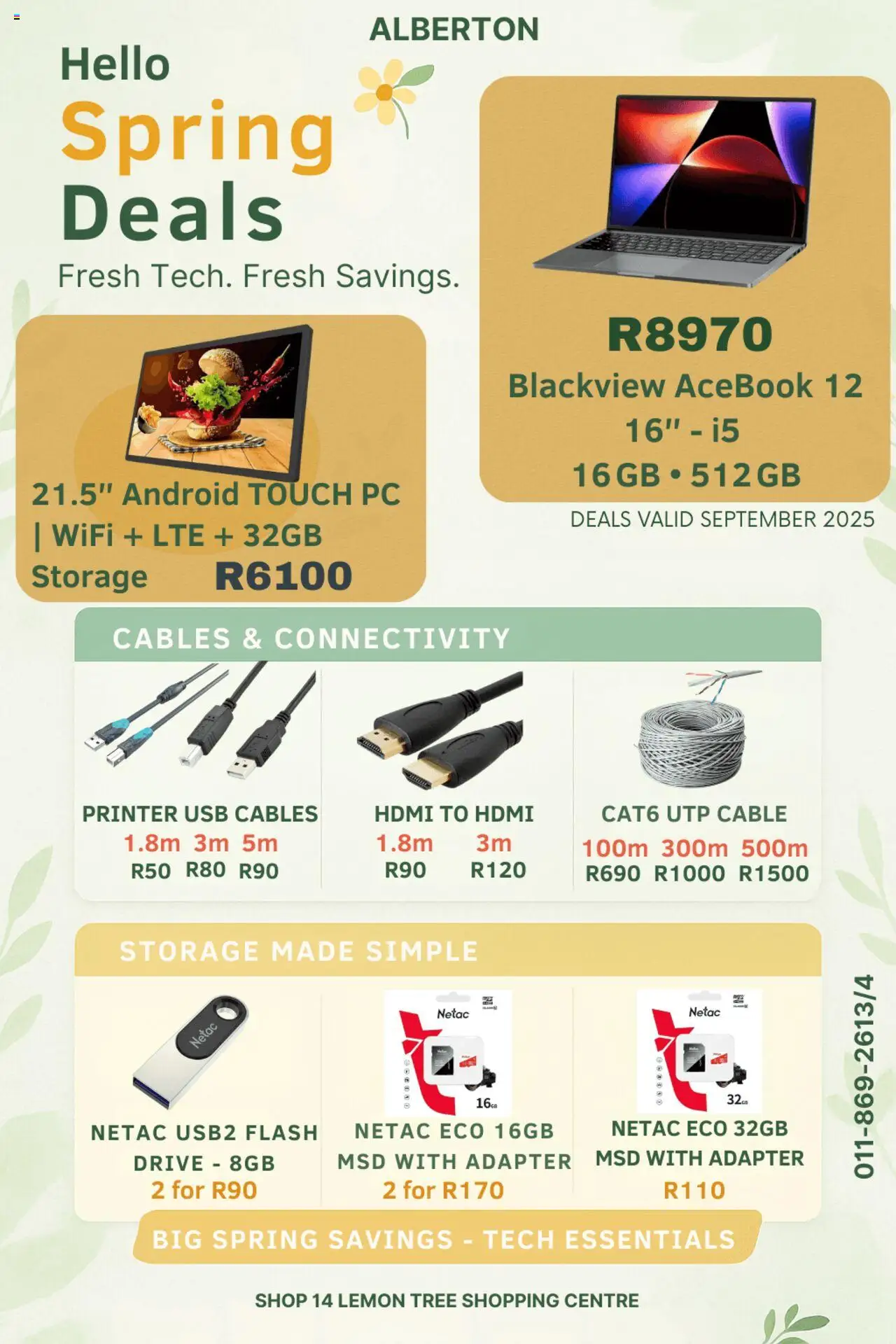 New Matrix Warehouse catalogue – valid from 01.09.2025 | Page: 1 | Products: PC, Cable, USB, Lemon