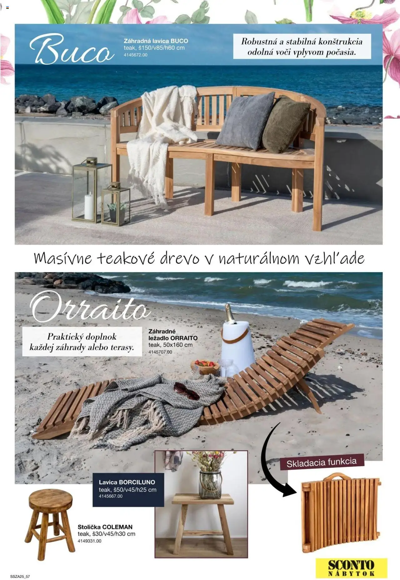 Nové Sconto nábytok akcie – leták je platný od 21.02.2025 | Strana: 57 | Produkty: Nábytok, Lavica, Stolička