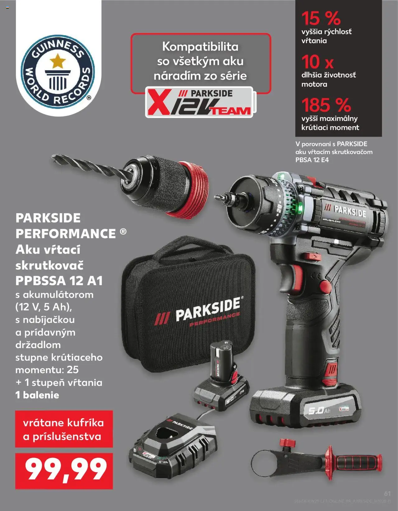 Nové Kaufland akcie – leták je platný od 17.07.2025 | Strana: 61 | Produkty: Skrutkovač, Aku, Parkside, Parkside aku