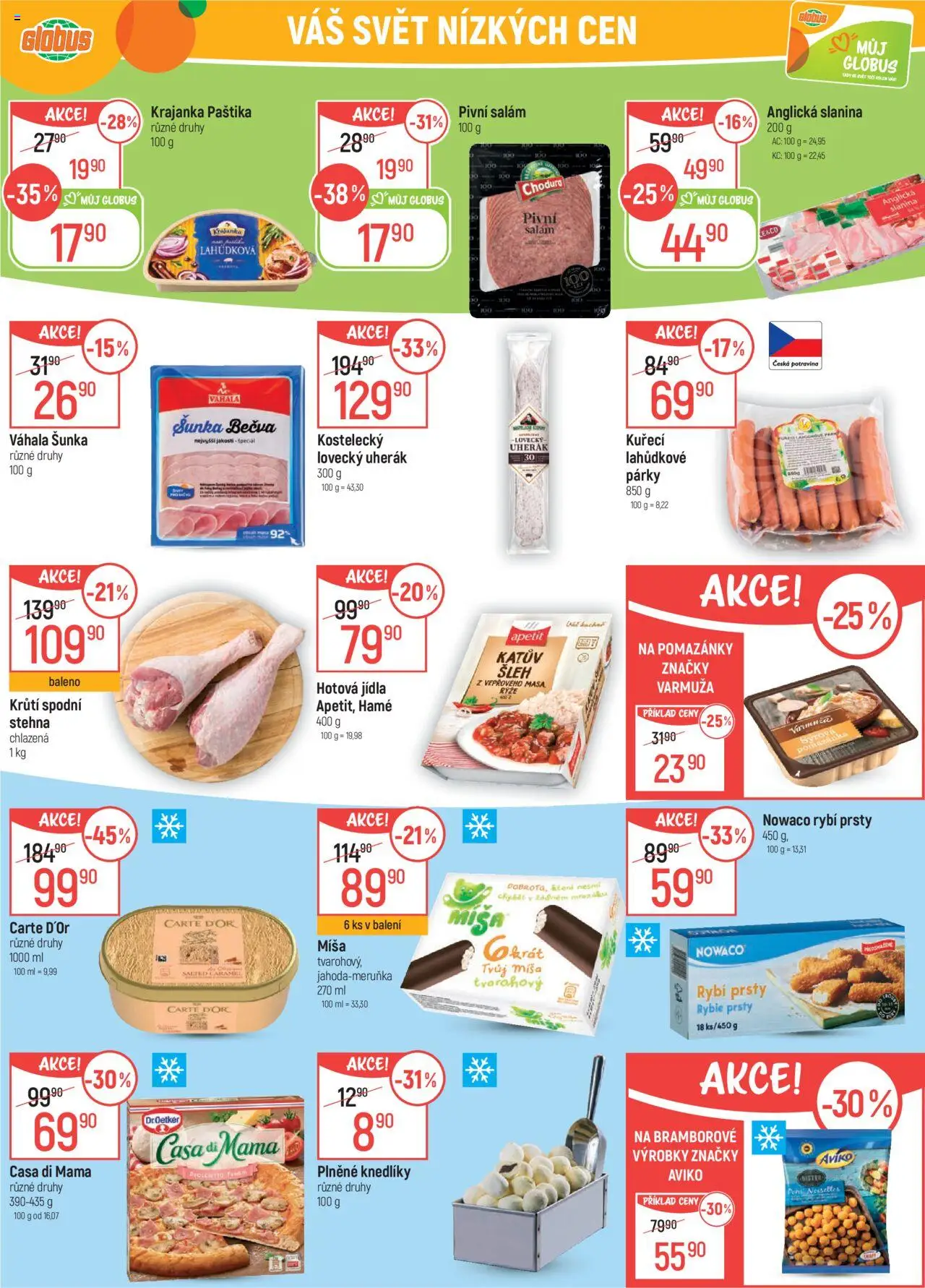 Globus leták - Ostrava od 06.08.2025 | Strana: 19 | Produkty: Pomazánka, Rybí prsty, Slanina, Paštika