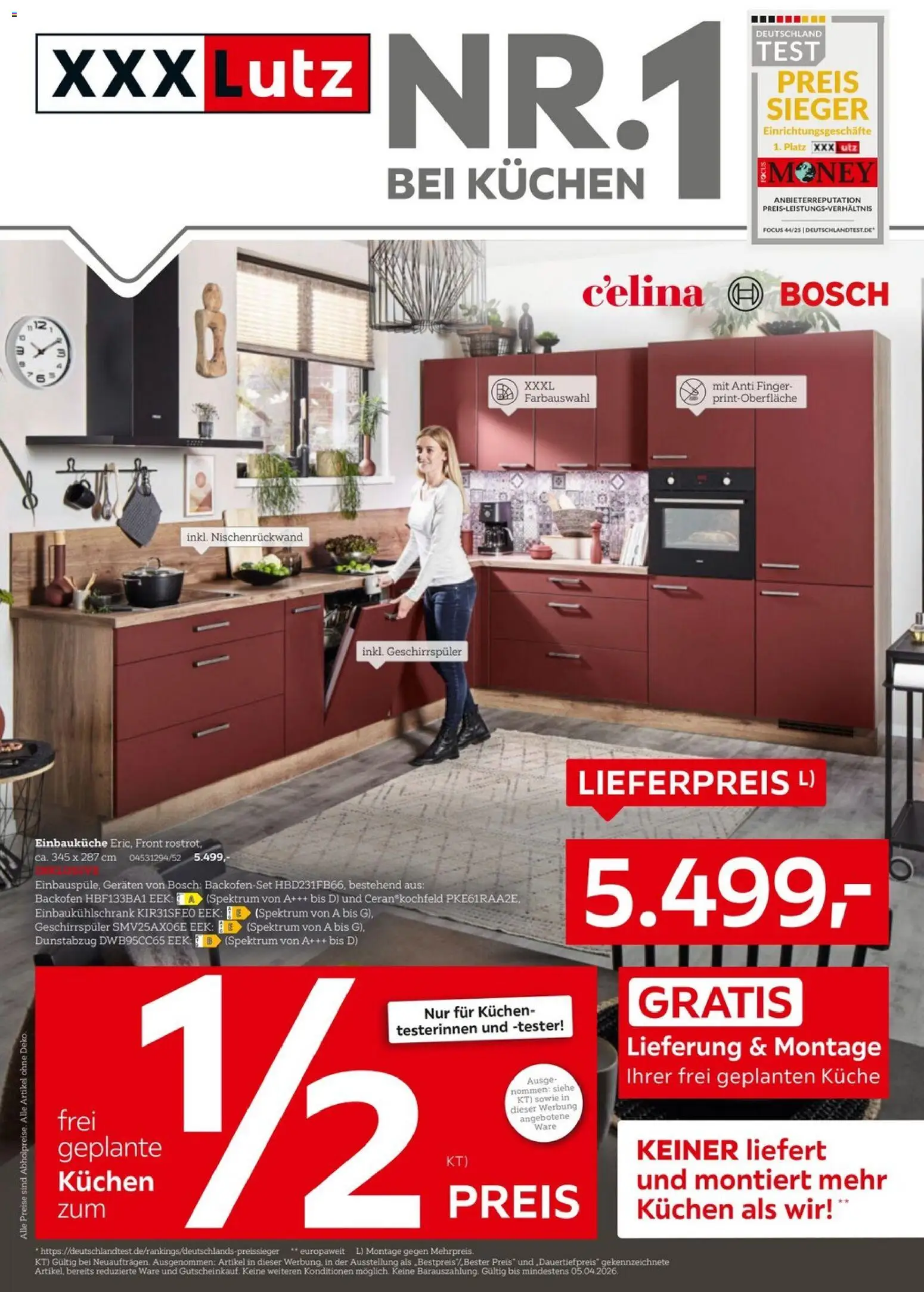 XXXL Lutz Nr. 1 bei Küchen – gültig ab 22.03.2026 | Seite: 1