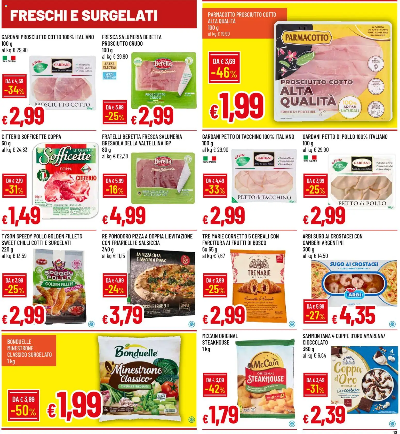 Volantino Galassia del 23.04.2026 | Pagina: 13 | Prodotti: Pizza, Cornetto, Gamberi, Salsiccia