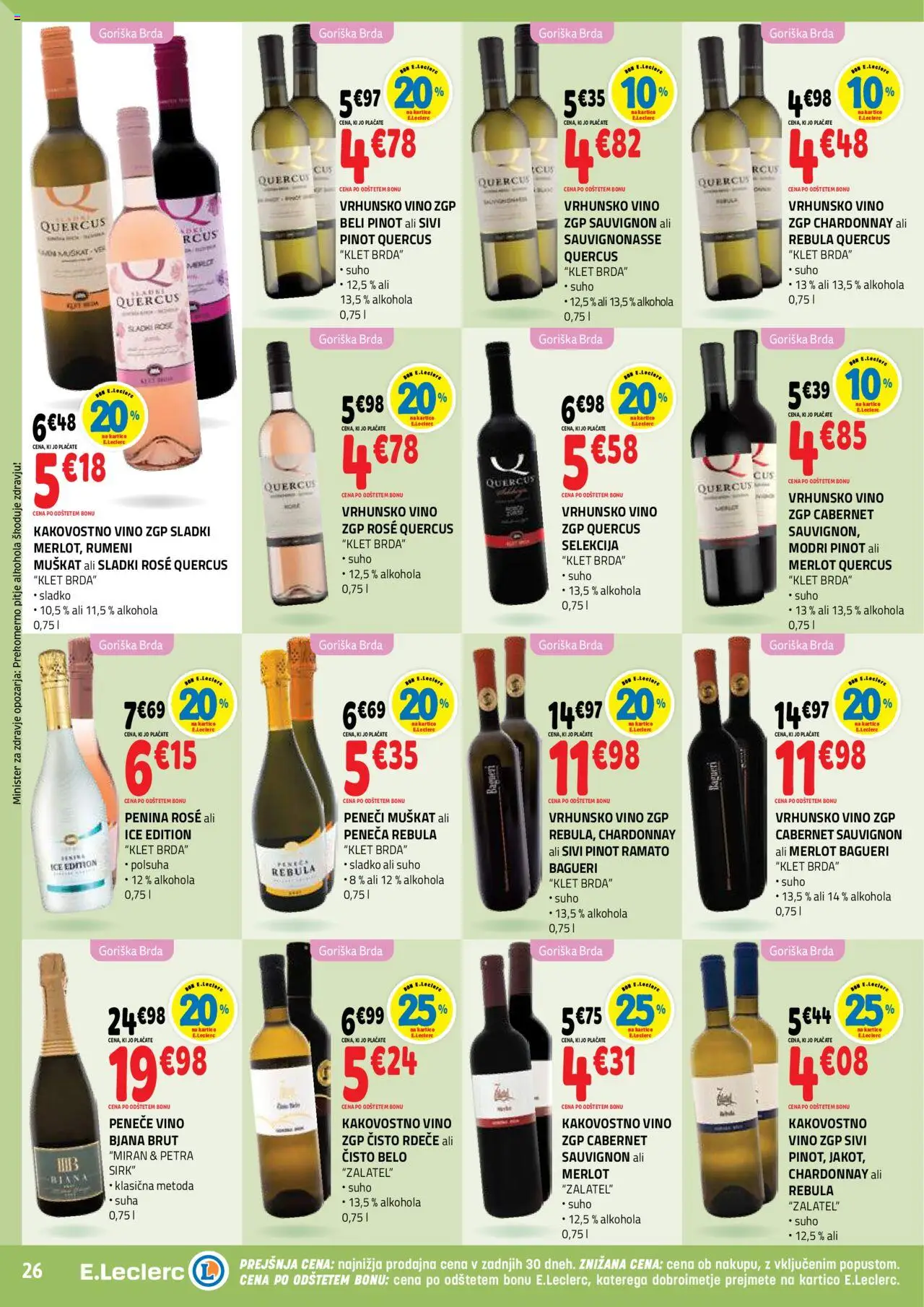 Novi E.leclerc katalog ponudbe – veljaven od 01.10.2025 | Stran: 26 | Izdelki: Penina, Vino