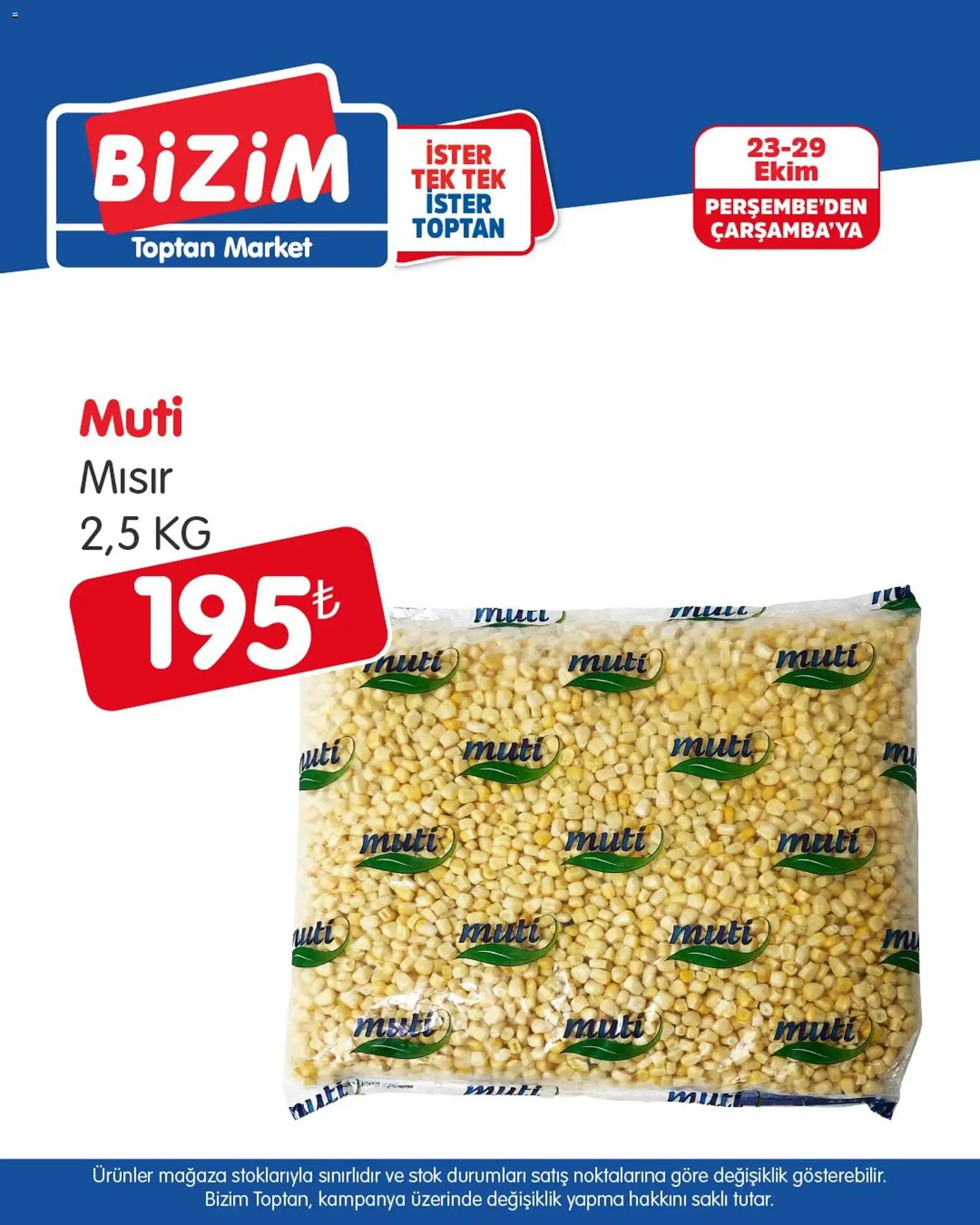 Bizim Toptan Katalog - 23.10.2025 tarihinden itibaren geçerlidir | Sayfa: 2 | Ürünler: Mısır