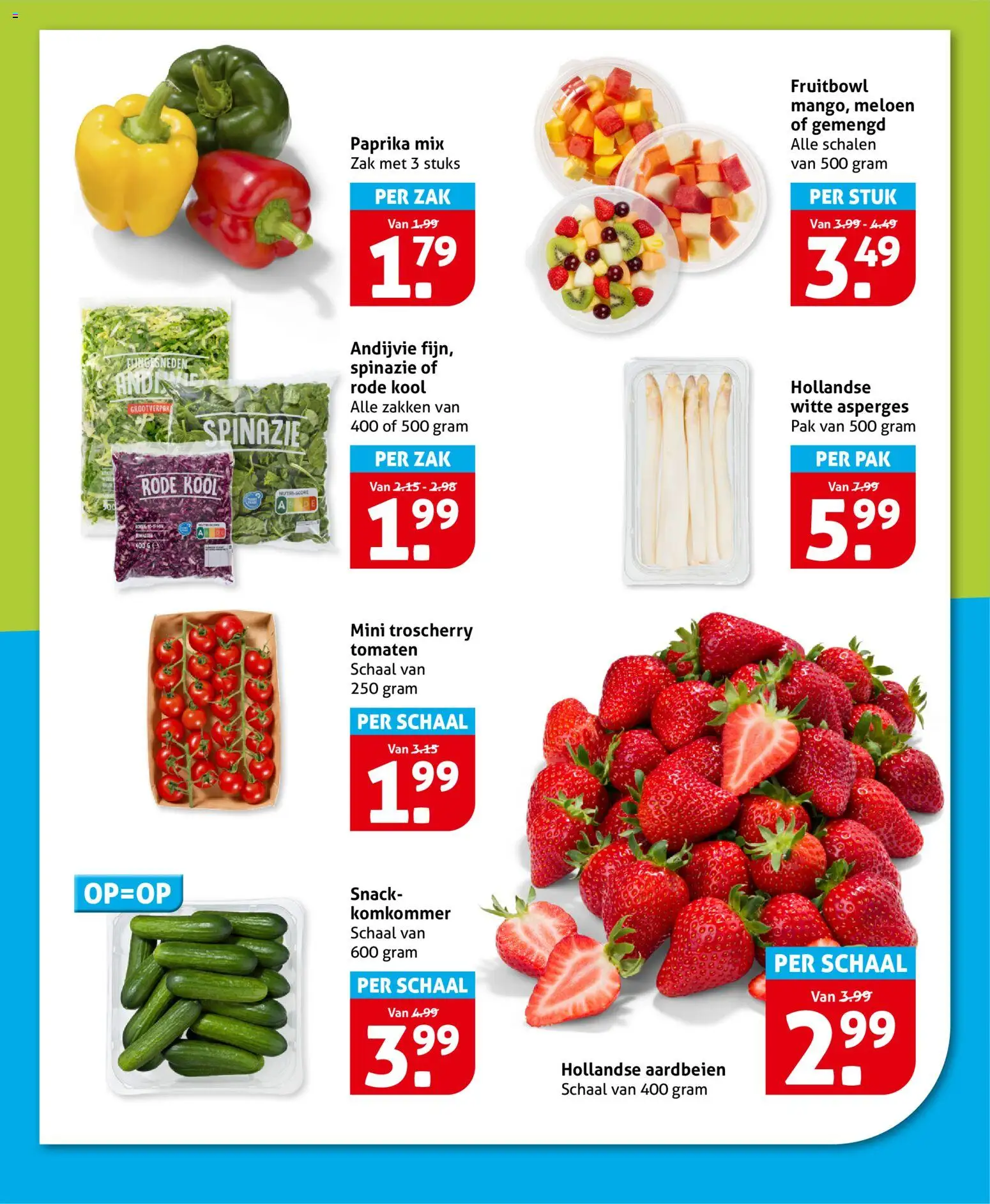 {H1} | Pagina: 16 | Producten: Meloen, Kool, Spinazie, Aardbeien
