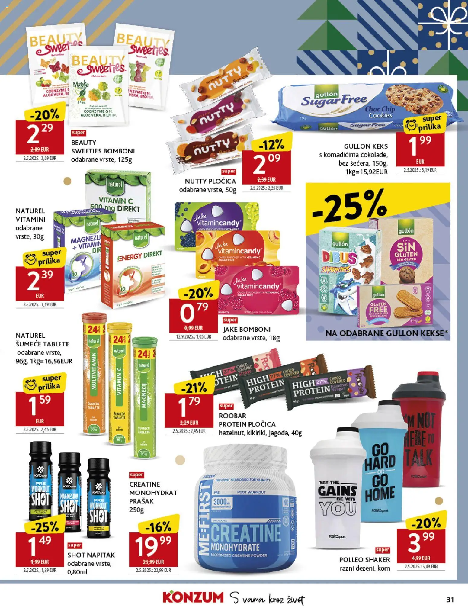 Konzum katalog | vrijedi od 17.12.2025 | Stranica: 31 | Proizvodi: Bomboni, Keks, Šumeće tablete