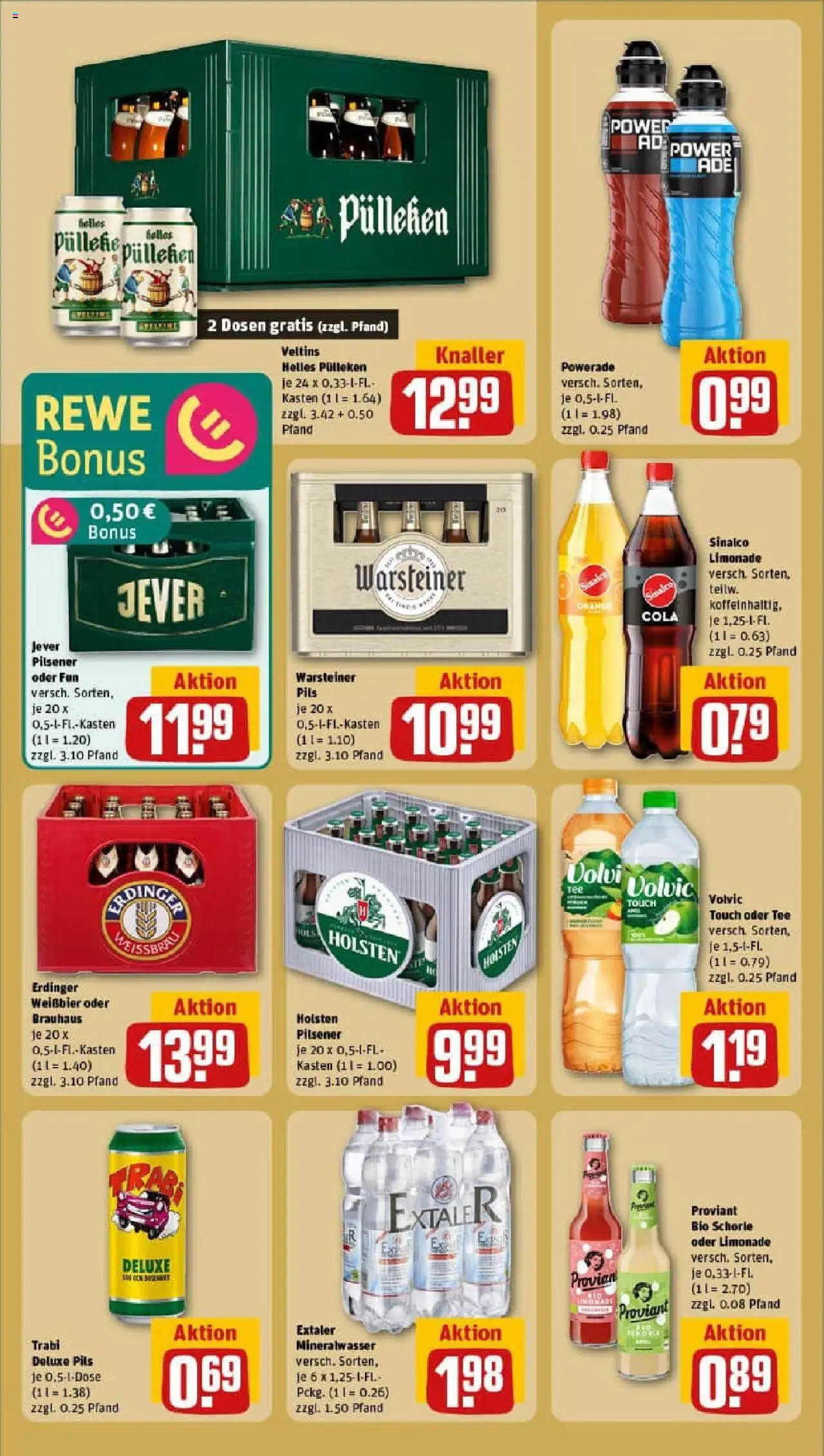 Rewe prospekt Cottbus / Schmellwitz	 - gültig ab dem 20.07.2025 | Seite: 20 | Produkte: Helles pulleken, Powerade, Tee, Veltins