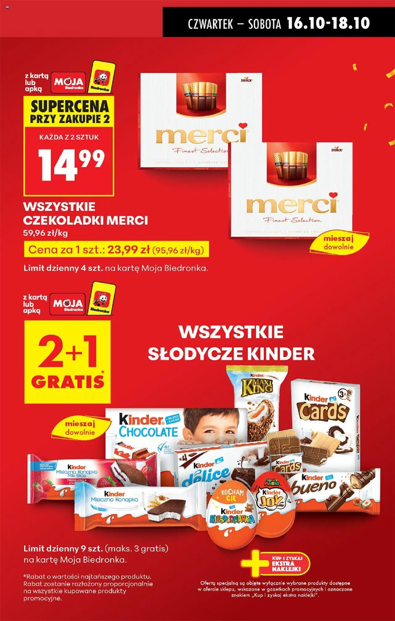 Biedronka gazetka - Oferta w tym tygodniu od 16.10.2025 | Strona: 9 | Produkty: Karta, Słodycze, Merci, Naklejki