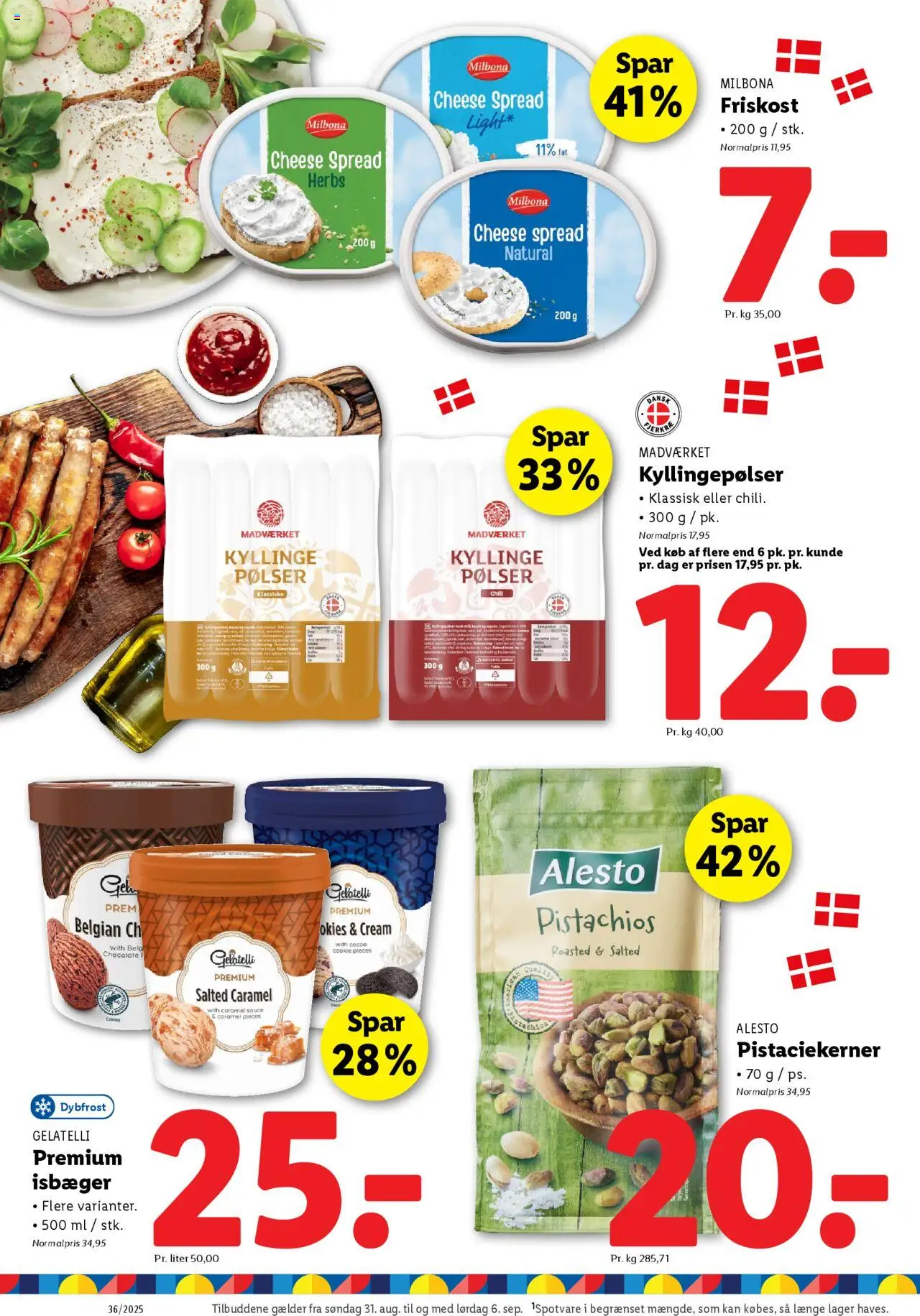 Lidl Tilbudsavis gyldig fra 31.08.2025 | Side: 6 | Produkter: Pølser, Kyllingepølser, Søm