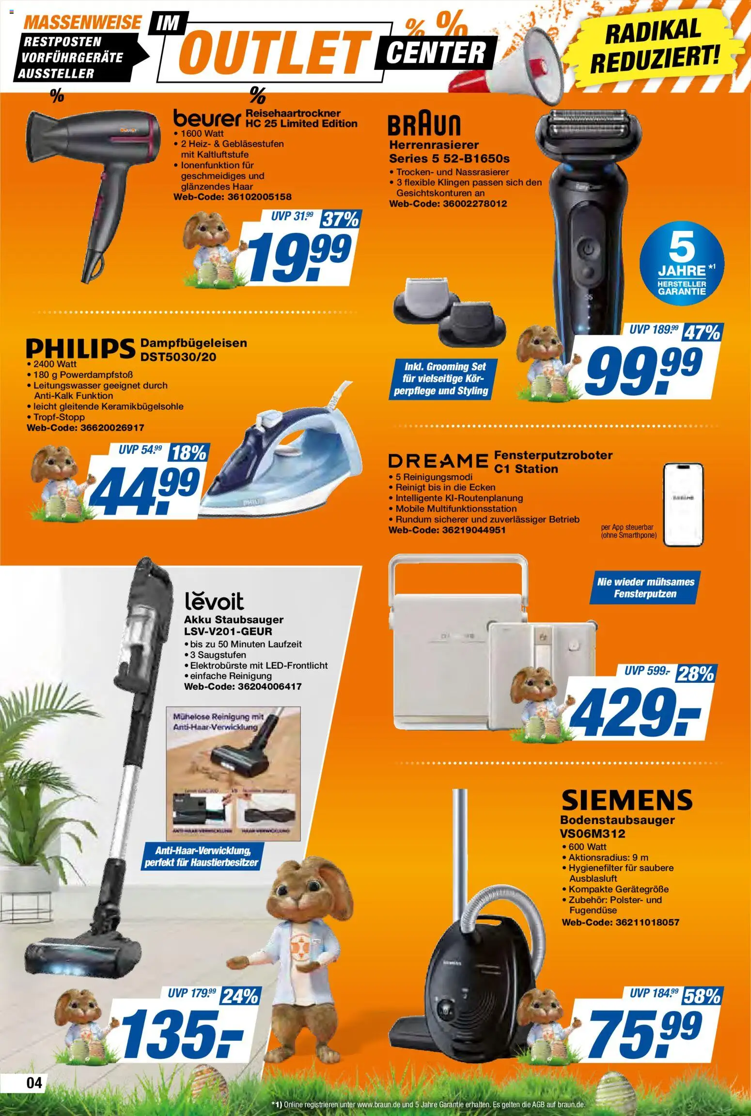 Expert Prospekt 	 – gültig ab 13.03.2026 | Seite: 4 | Produkte: Philips, Siemens, Staubsauger