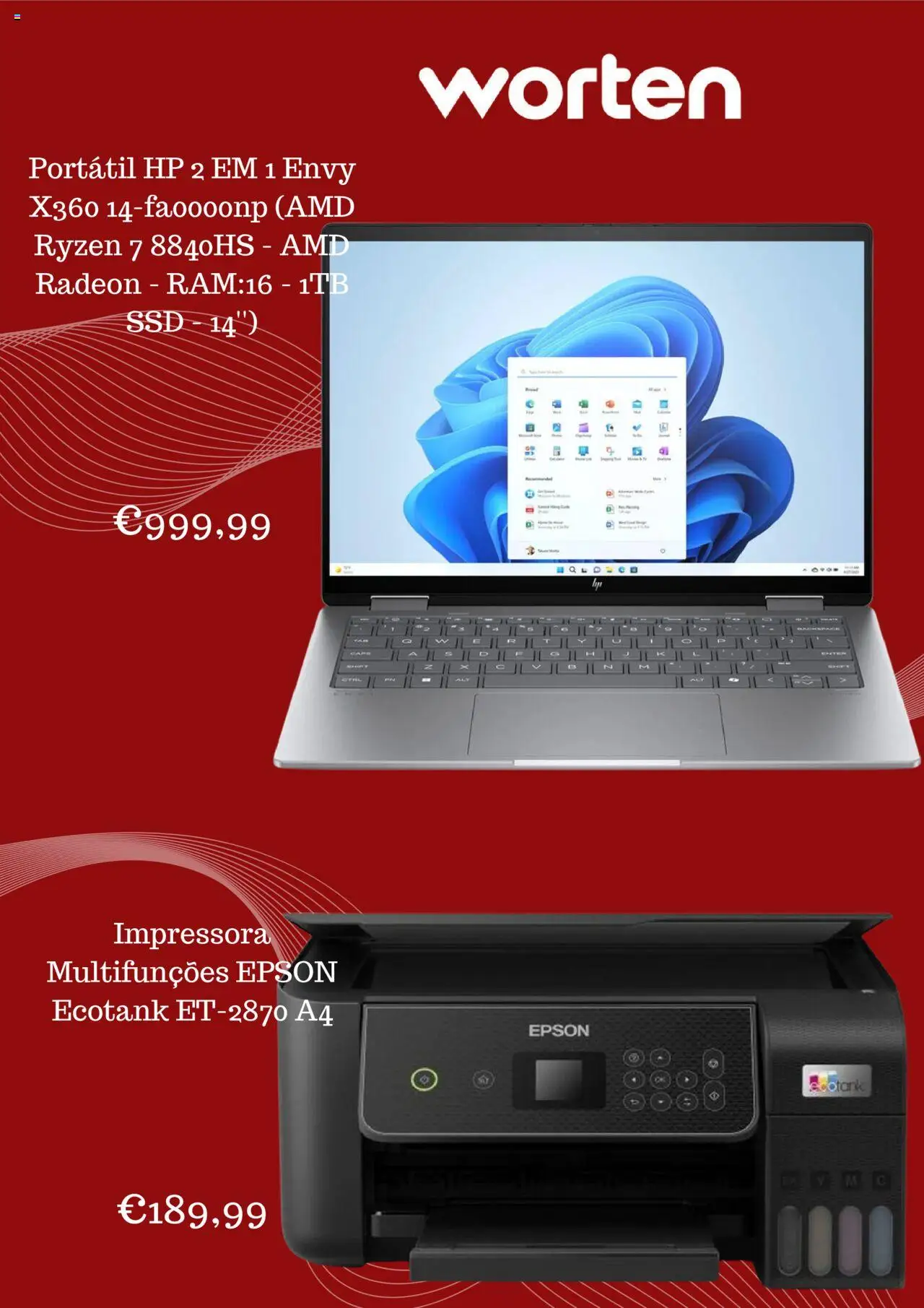 Worten Promoções │ válido de 01.08.2025 | Página: 3 | Produtos: Impressora