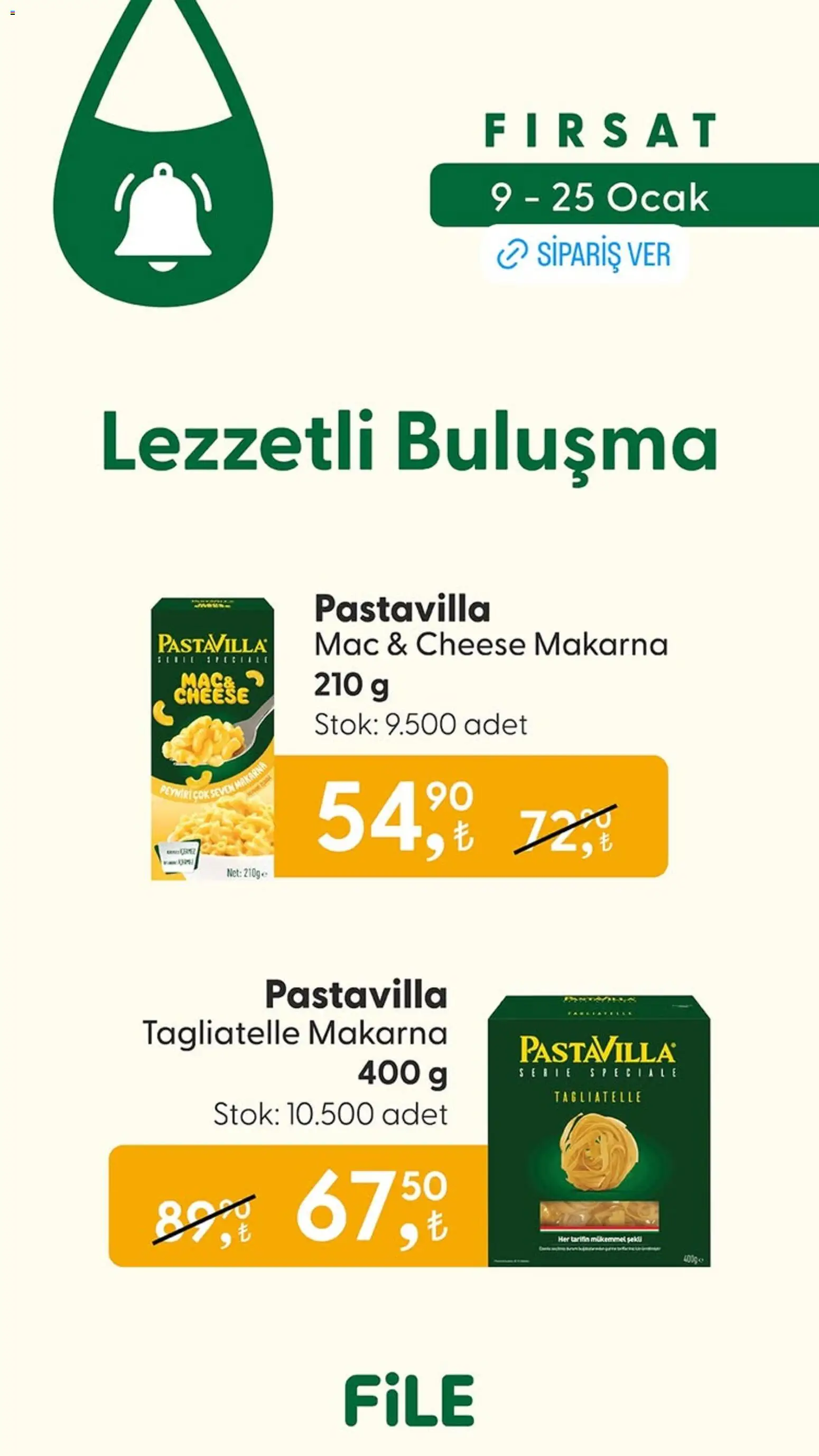 File Market İndirim - 09.01.2026 tarihinden itibaren geçerlidir | Sayfa: 2 | Ürünler: Makarna, Ocak
