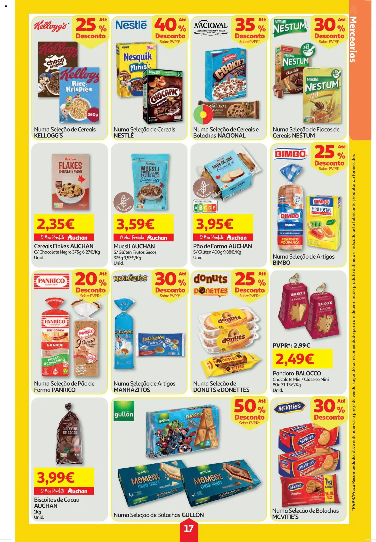 Auchan folheto │ válido de 11.12.2025 | Página: 17 | Produtos: Bolachas, Quinoa, Cereais, Flocos