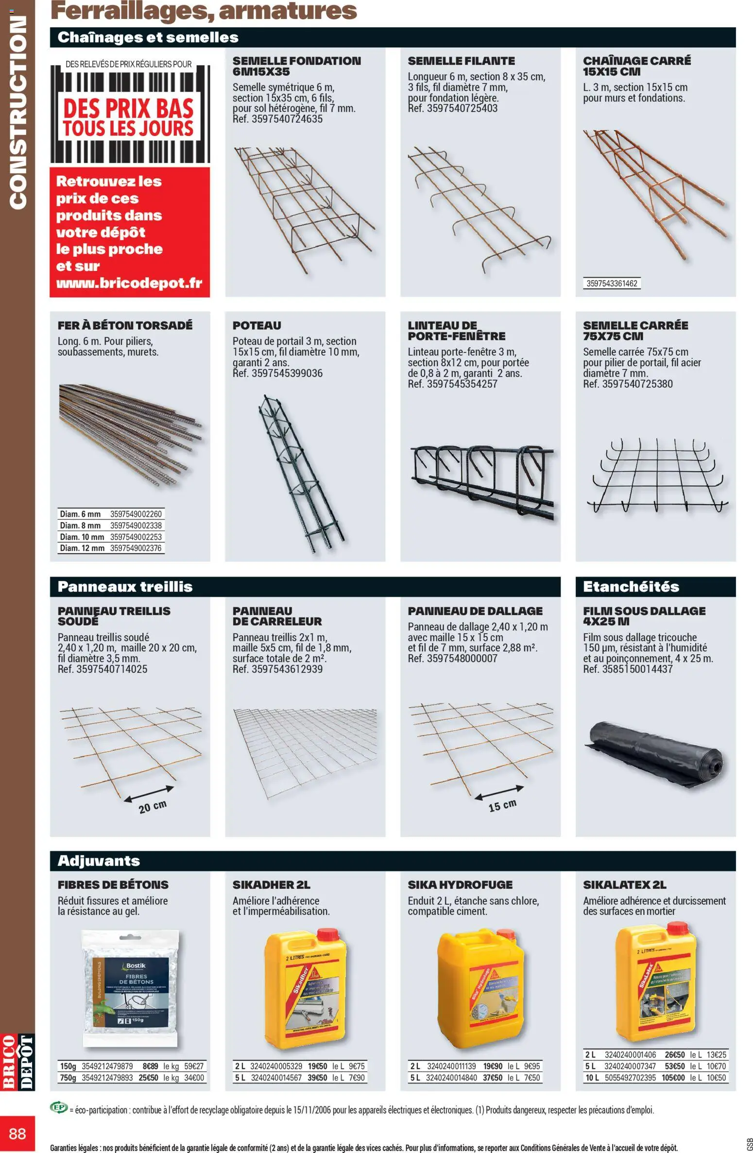 {H1} | Page: 88 | Produits: Mortier, Portail