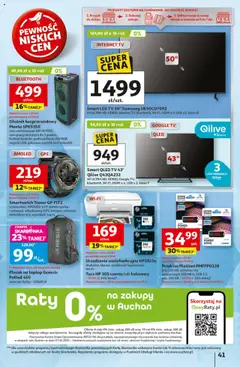 Auchan Gazetka - Odlotowe ceny na start szkoły Hipermarket od 21.08.2025 | Strona: 41 | Produkty: Plecak, Głośnik, USB, Pendrive
