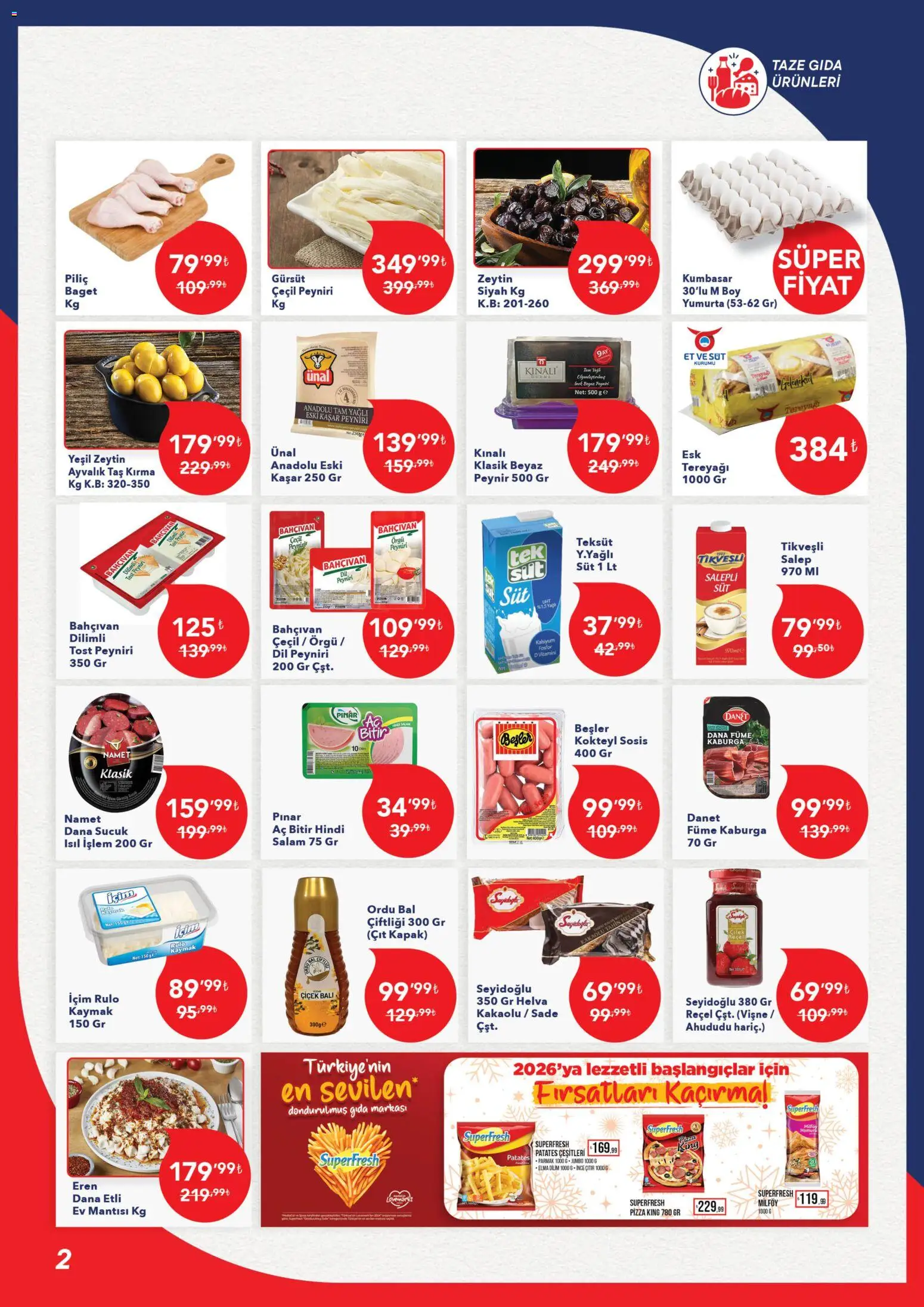 Kim Market Katalog - Marmara Insert - 15.12.2025 tarihinden itibaren geçerlidir | Sayfa: 2 | Ürünler: Peynir, Pizza, Zeytin, Ahududu