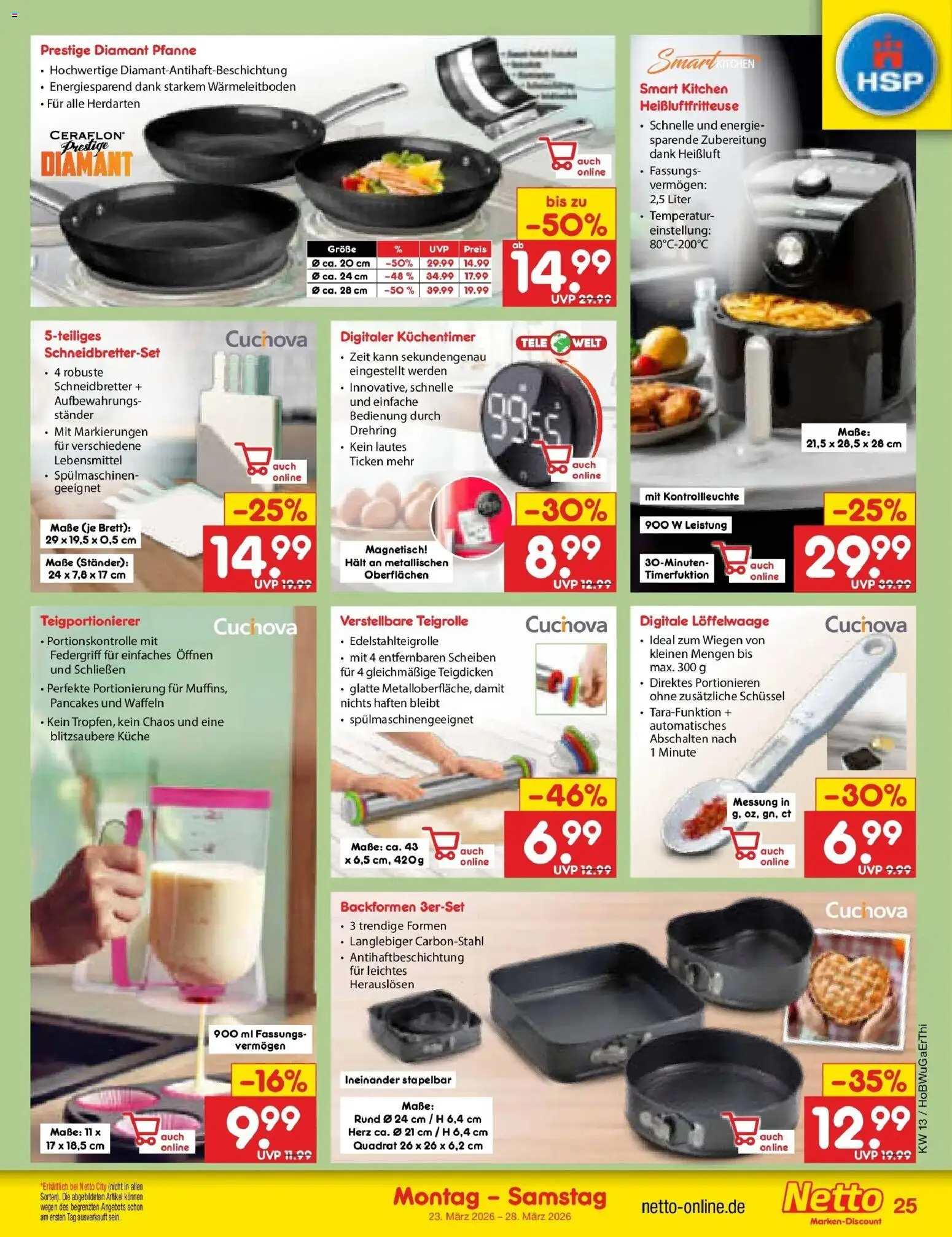 Netto Marken-Discount Prospekt Pirna	 – gültig ab 23.03.2026 | Seite: 33 | Produkte: Küche, Waffeln, Heißluftfritteuse