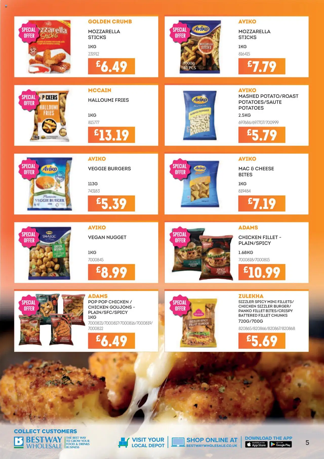 {H1} | Page: 5 | Products: Chicken, Burger, Darált marhahús, Cheese
